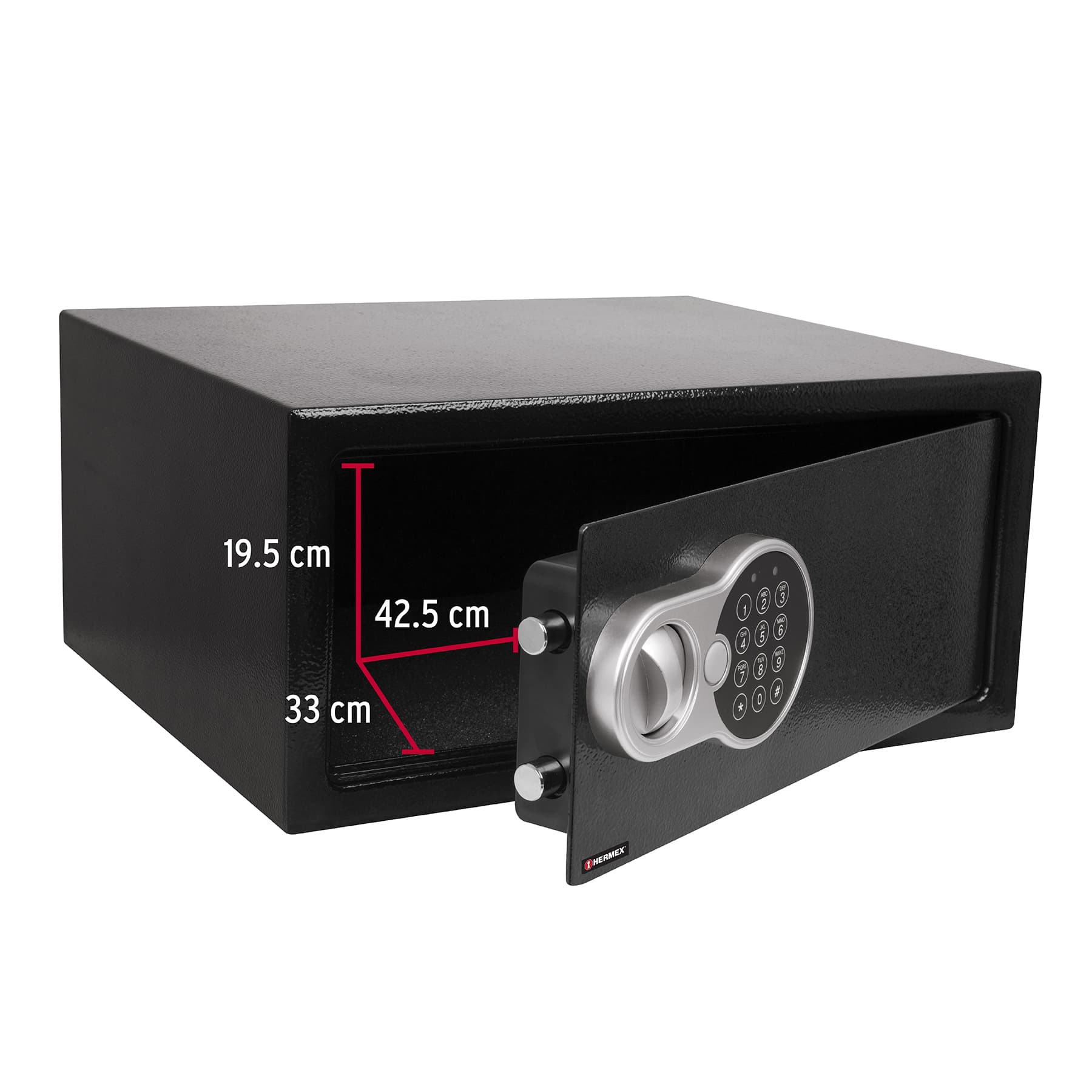 Caja de seguridad electrónica, 43 cm, 30 litros