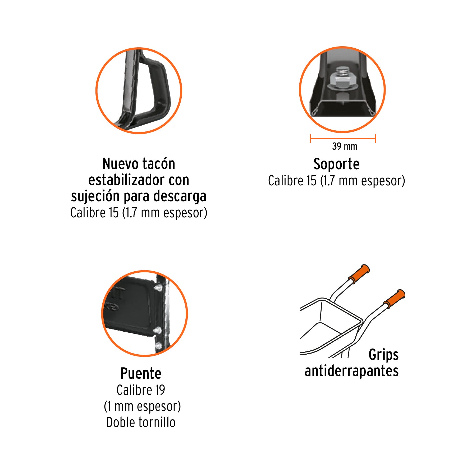 Carretilla 4.5 ft3, llanta imponchable