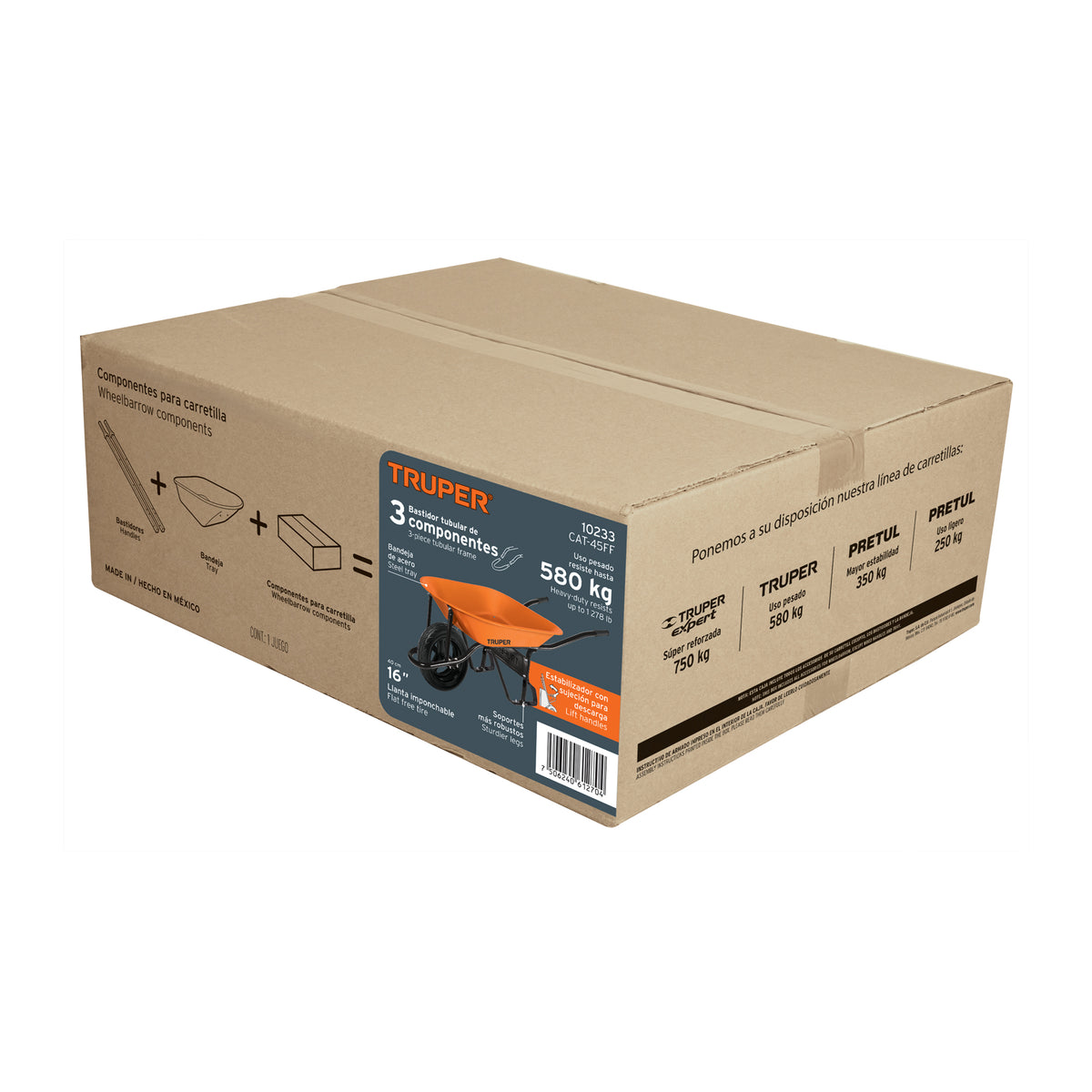 Carretilla 4.5 ft3, llanta imponchable