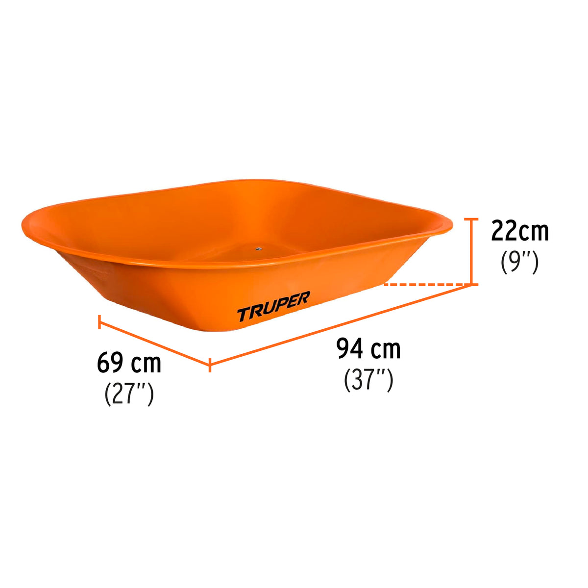 Carretilla 4.5 ft3, llanta neumática reforzada