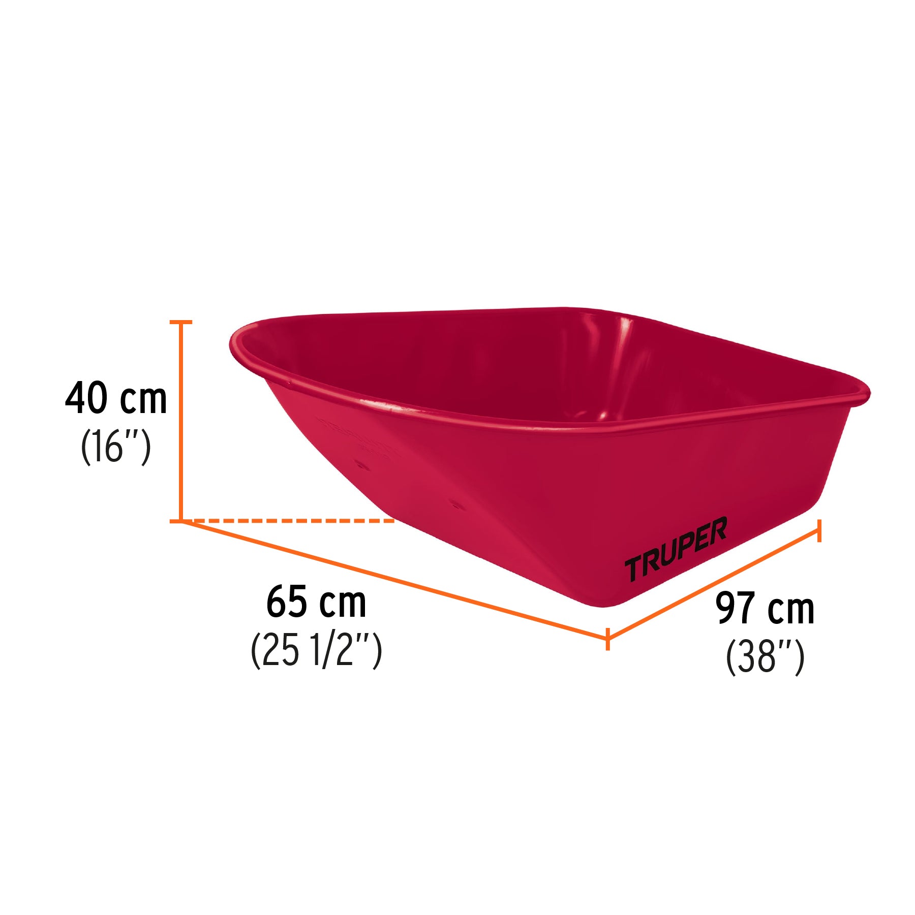 Carretilla 6 ft3, llanta neumática reforzada