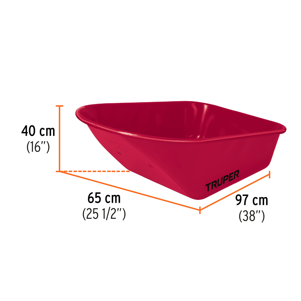 Carretilla 6 ft3, llanta neumática reforzada