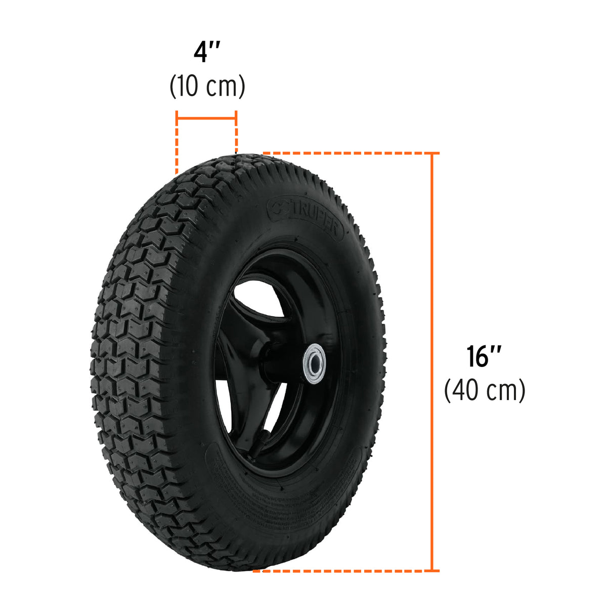 Carretilla 6 ft3, llanta neumática reforzada