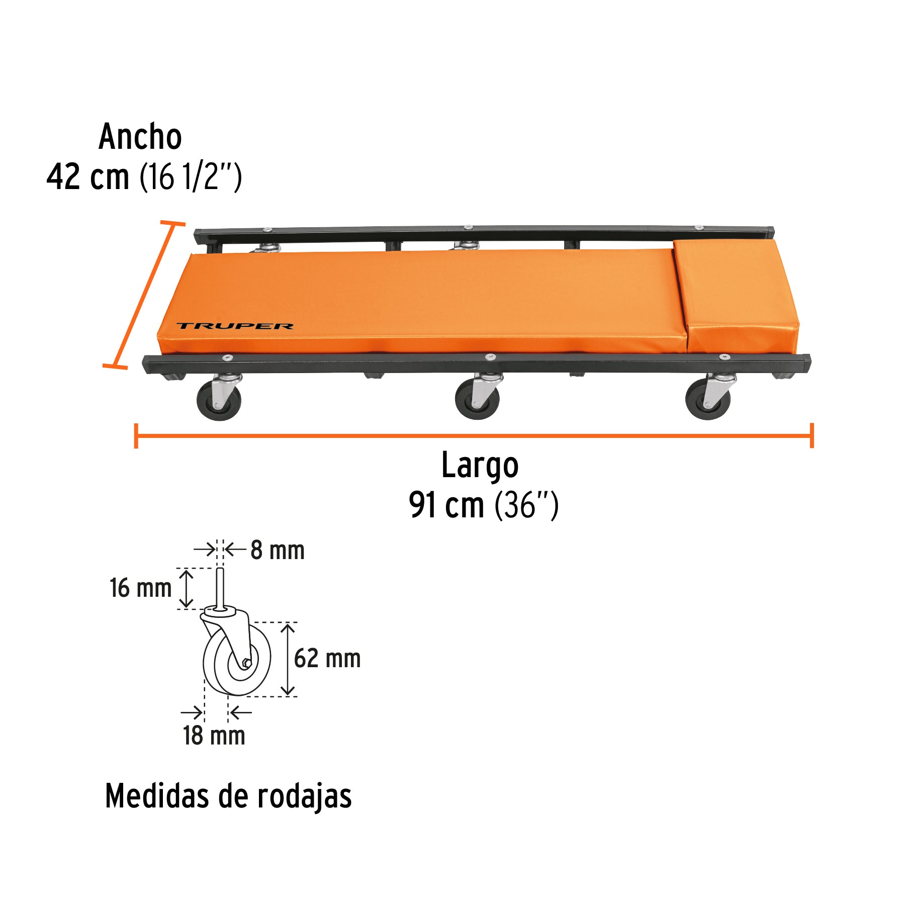 Cama de taller 36"