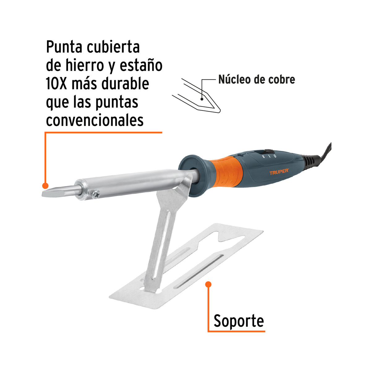 Cautín, tipo lápiz de 100 W, dual, industrial