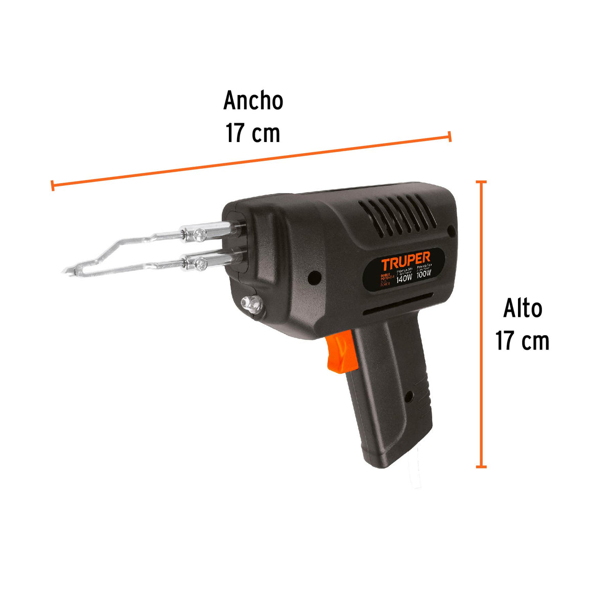 Cautín tipo pistola de 140 watts