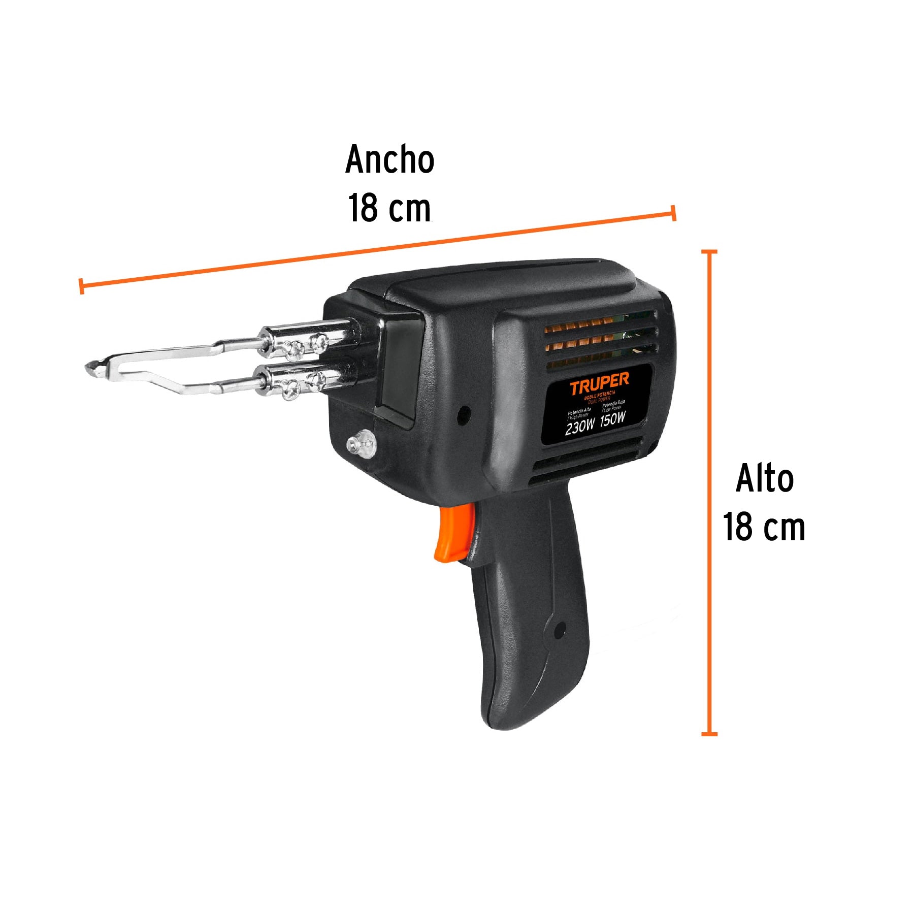 Cautín tipo pistola de 230 watts