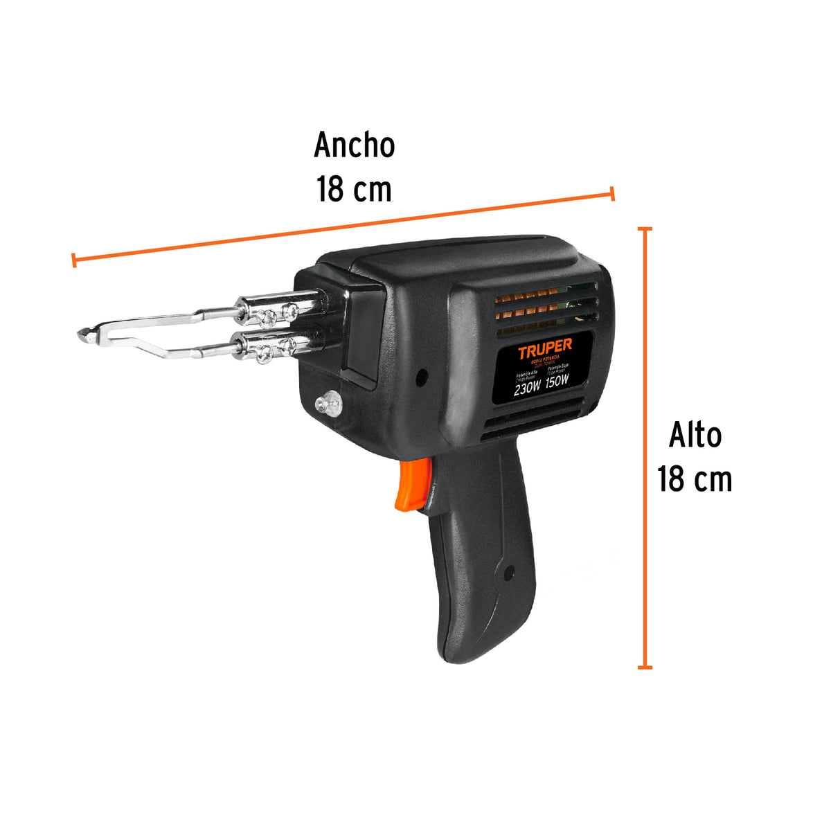Cautín tipo pistola de 230 watts