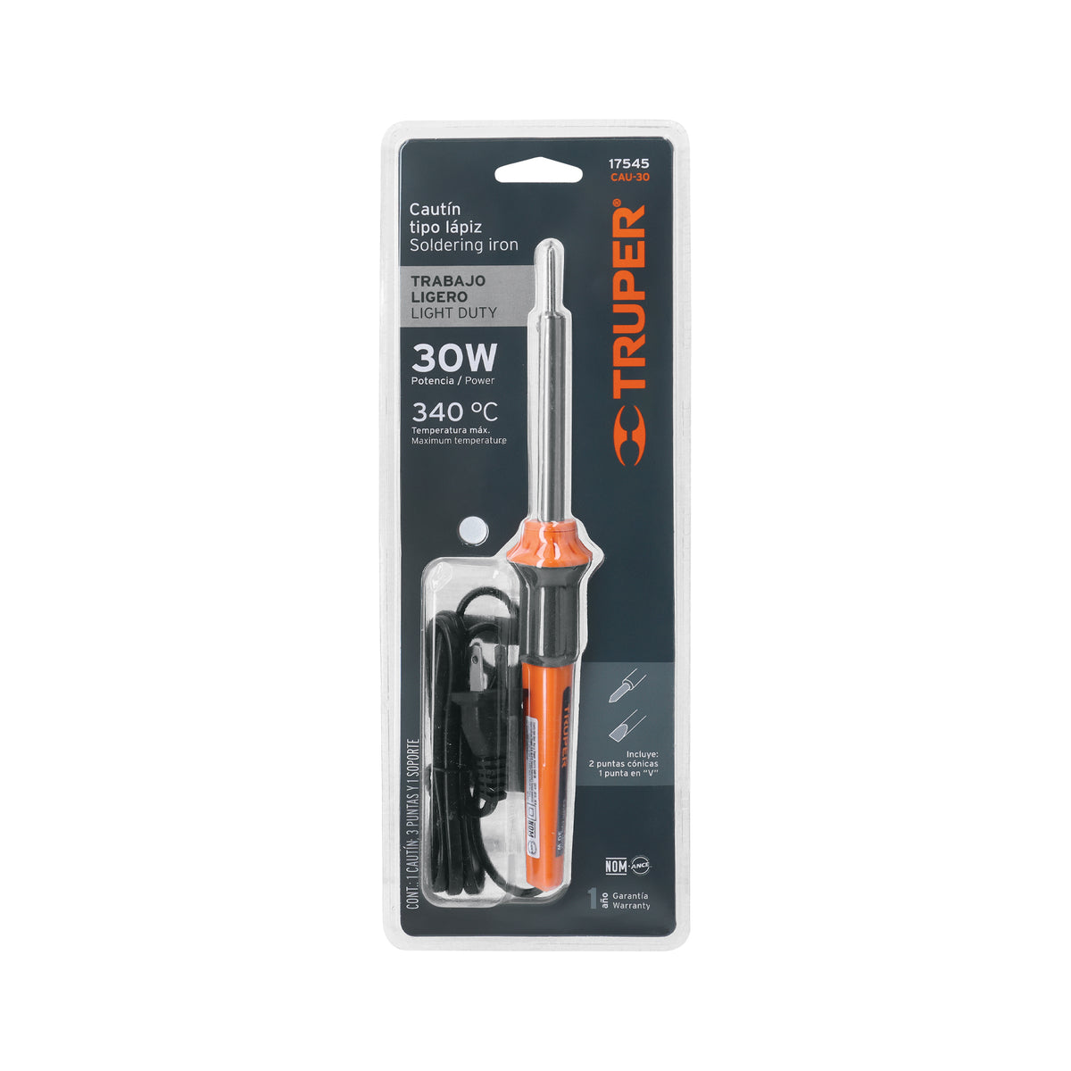 Cautín tipo lápiz de 30 watts