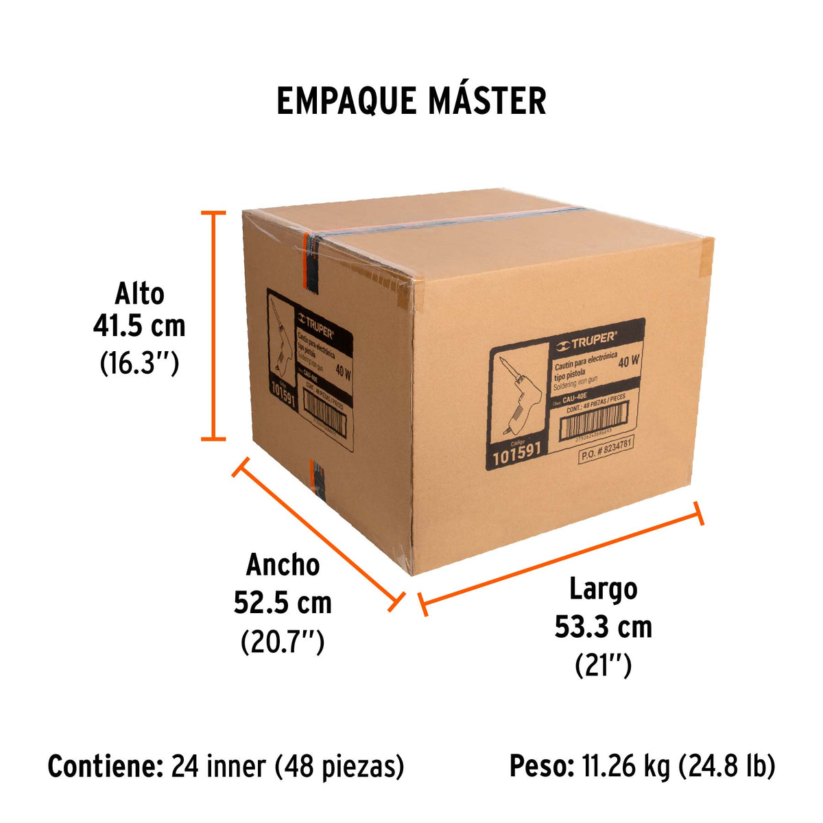 Cautín profesional 40 Watts tipo pistola para electrónica