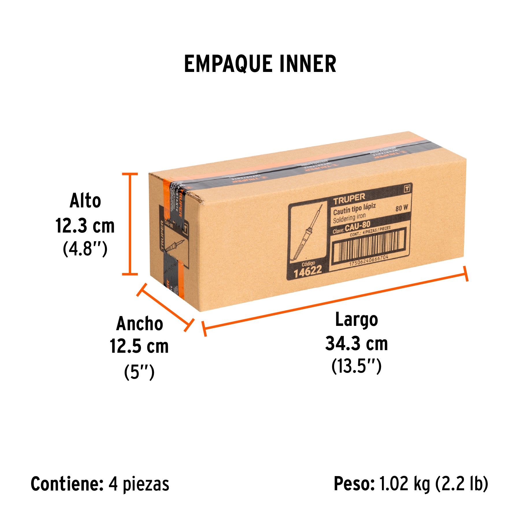 Cautín tipo lápiz de 80 Watts