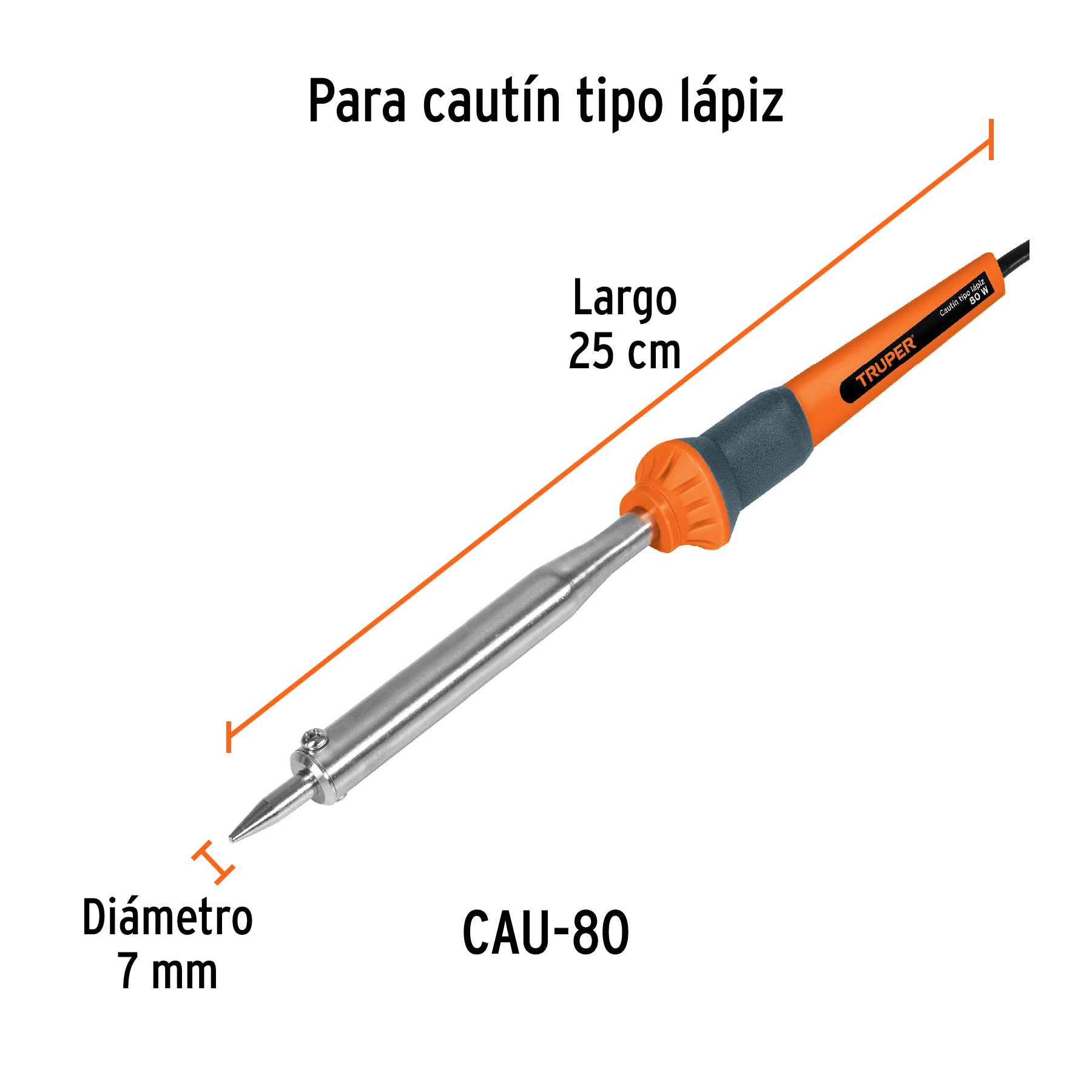 Cautín tipo lápiz de 80 Watts
