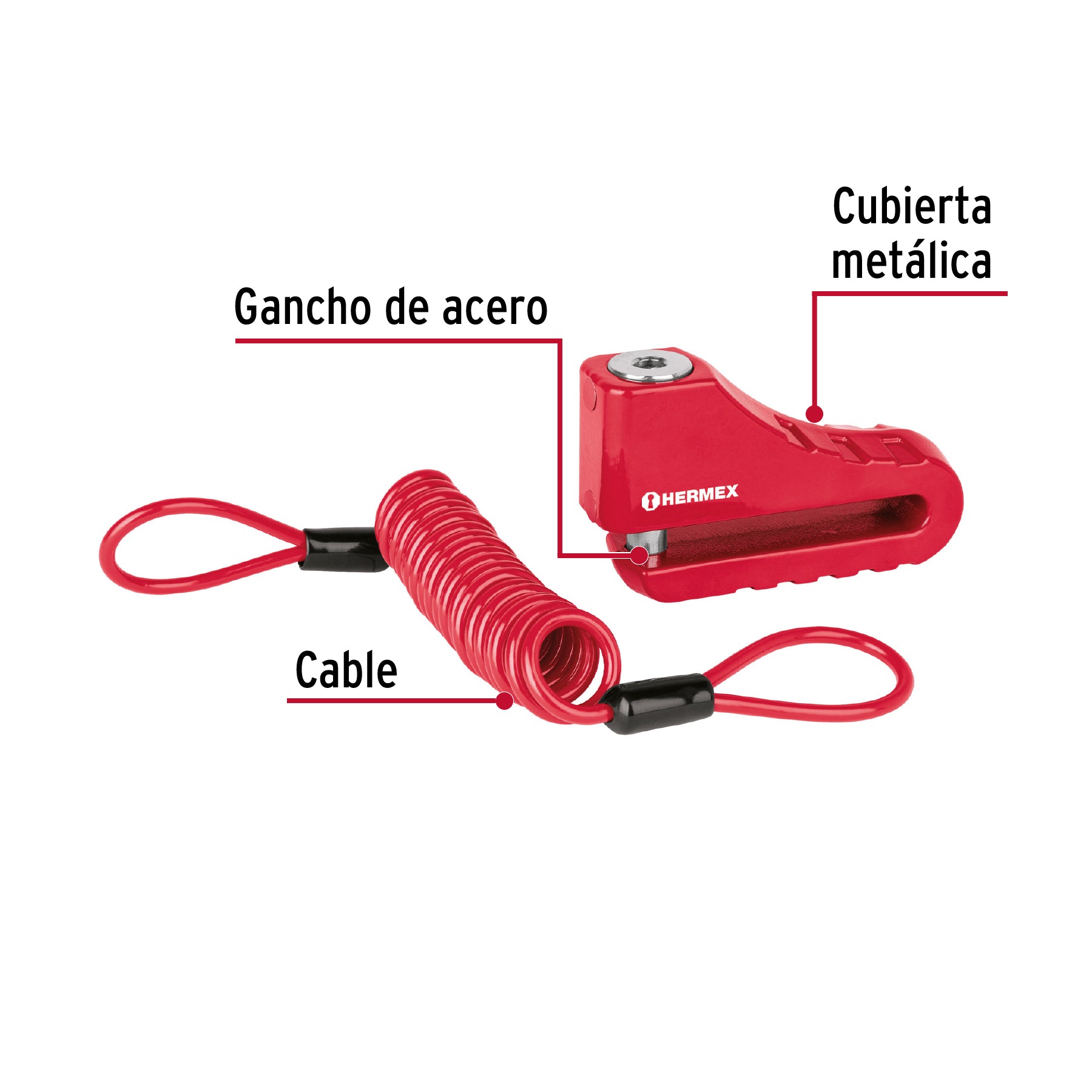 Candado para disco de motocicleta, perno de 10 mm