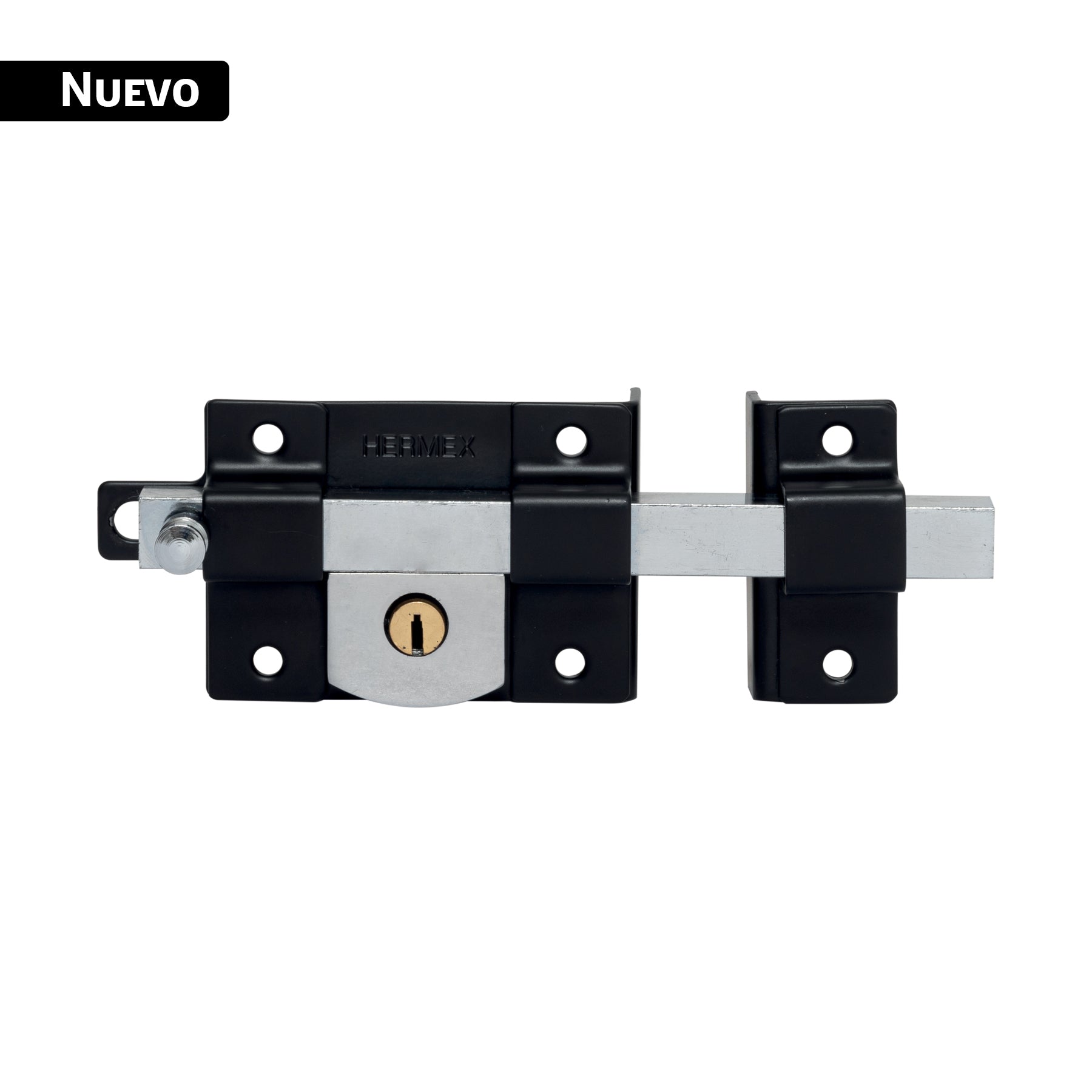 Cerradura de barra libre, derecha, negra, HERMEX