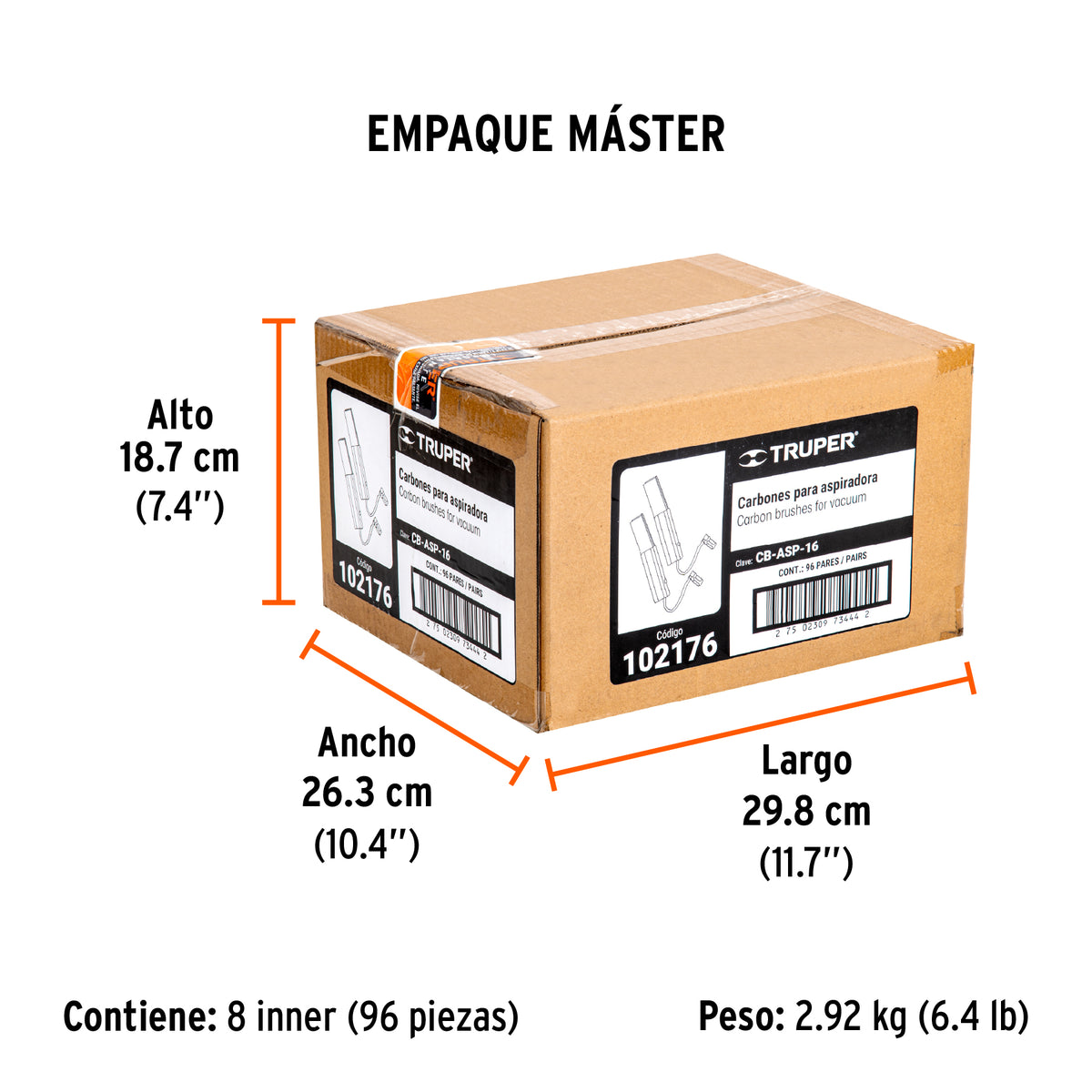 Bolsa con 2 carbones de repuesto para ASP-16, Truper