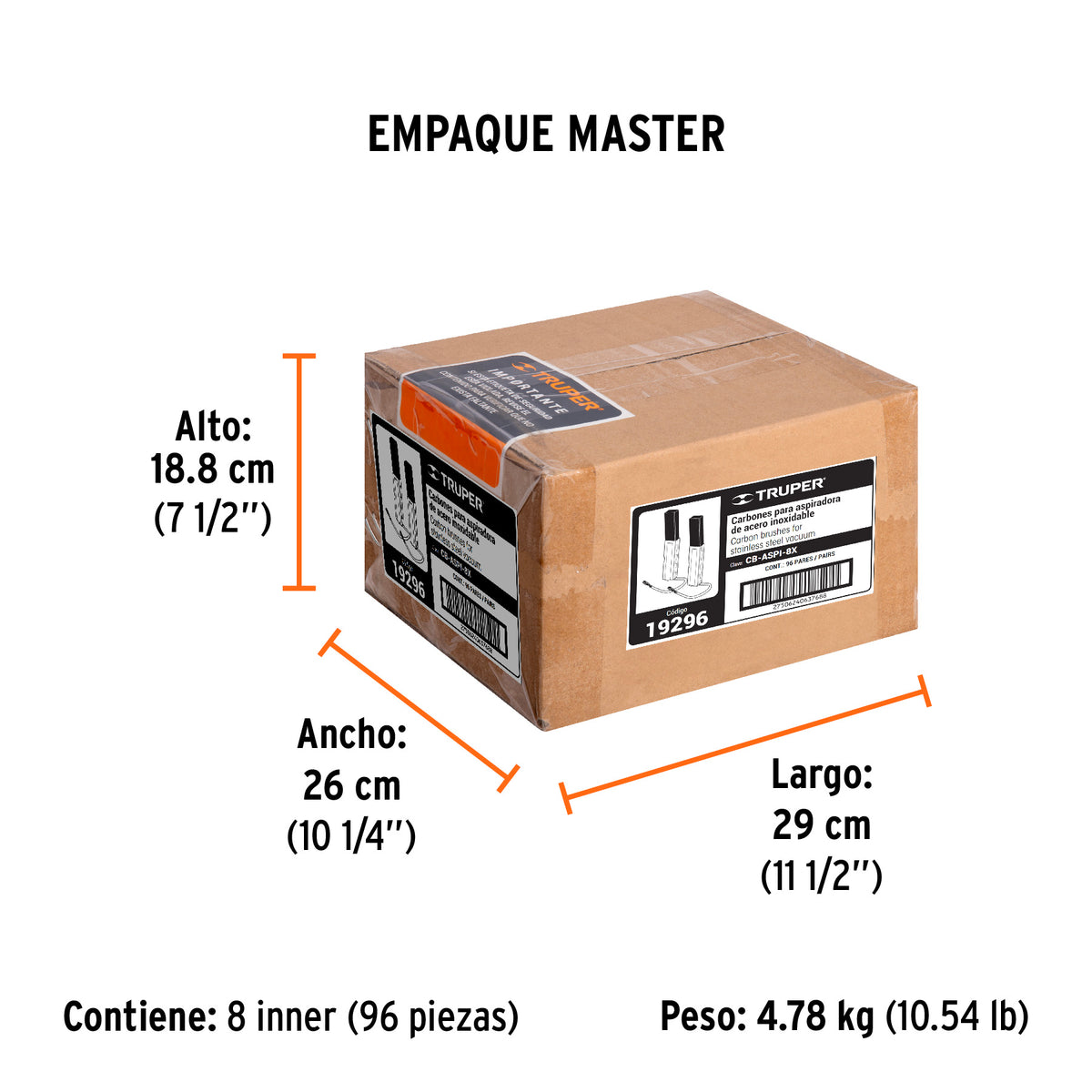 Carbones de repuesto para aspiradora ASPI-08X