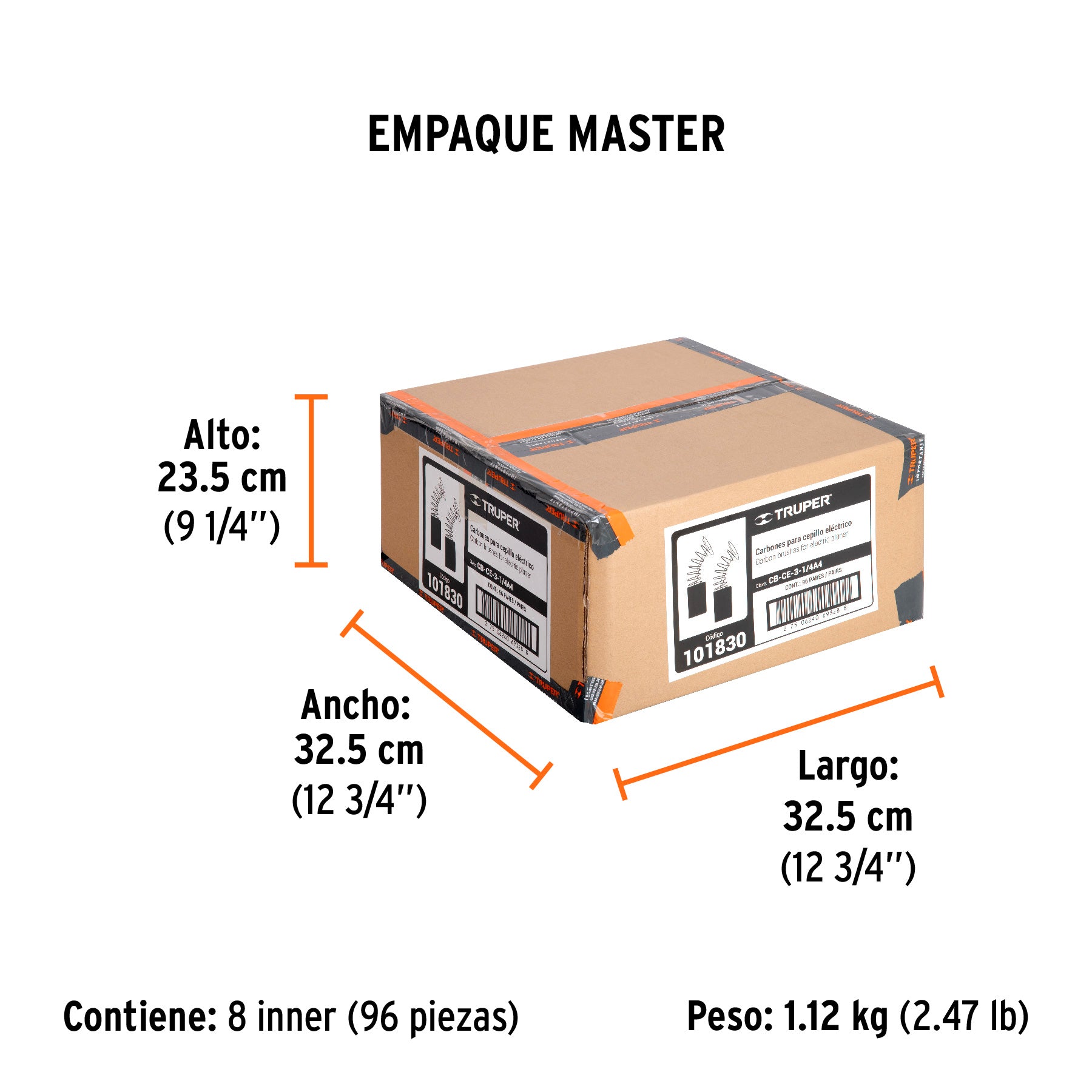 Bolsa con 2 carbones de repuesto para CEPEL-3-1/4A4, TRUPER