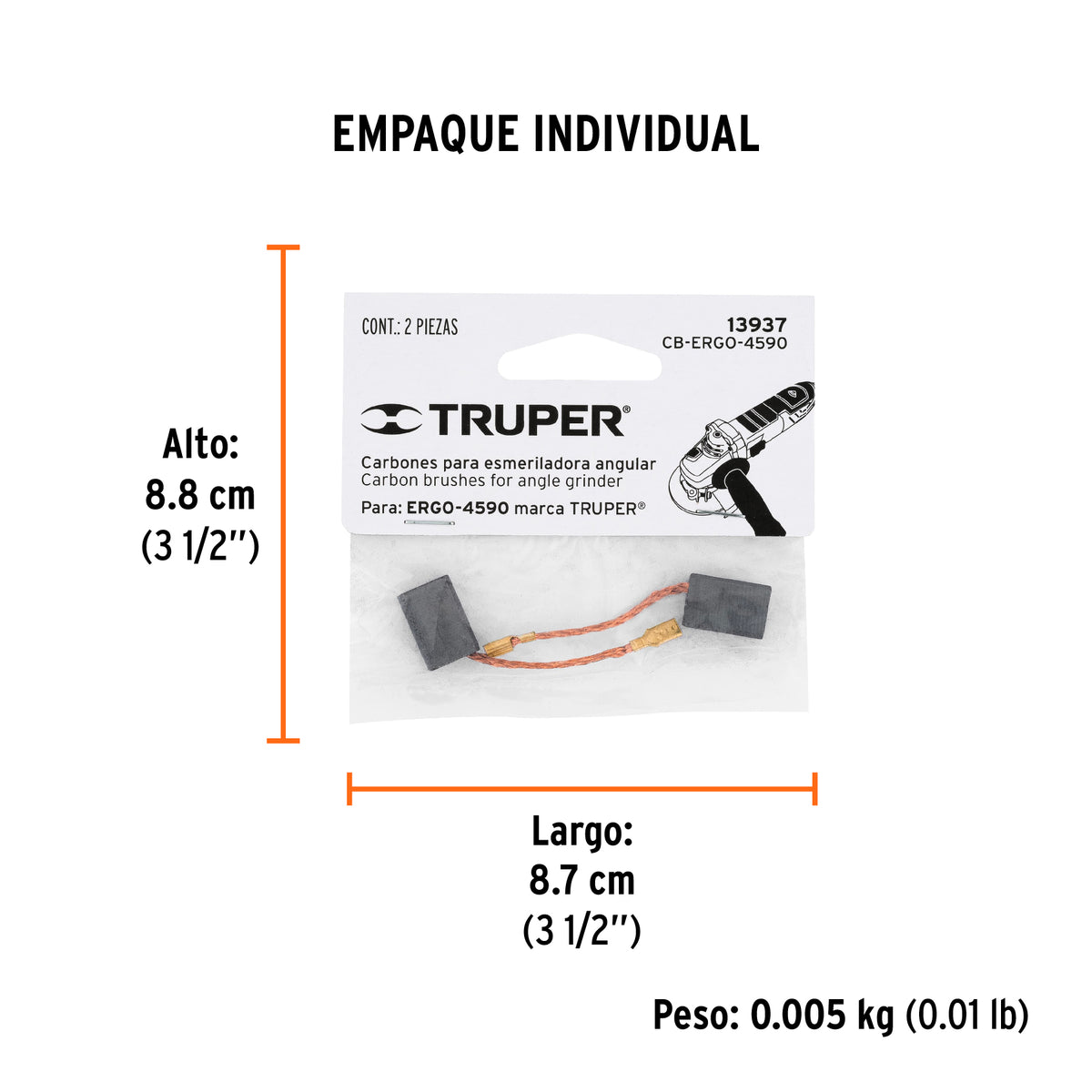 Carbones de repuesto para esmeriladora, ERGO-4590