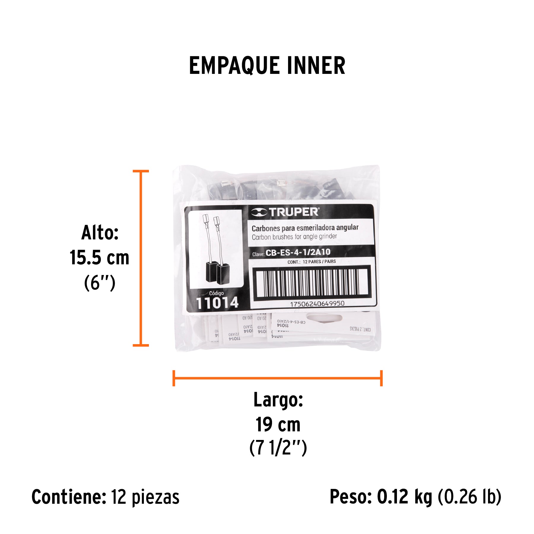 Carbones de repuesto para esmeriladora ESMA-4-1/2A10