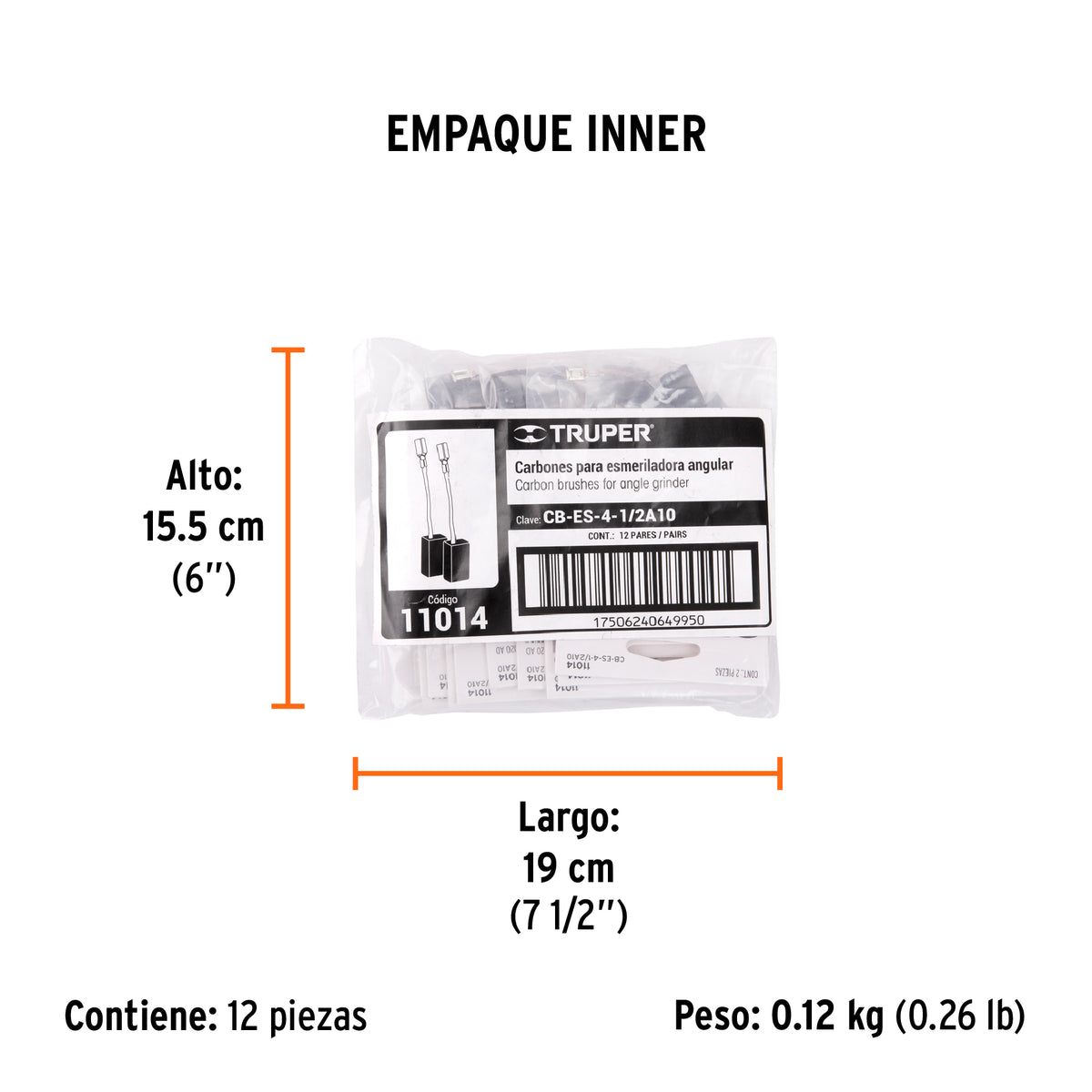 Carbones de repuesto para esmeriladora ESMA-4-1/2A10