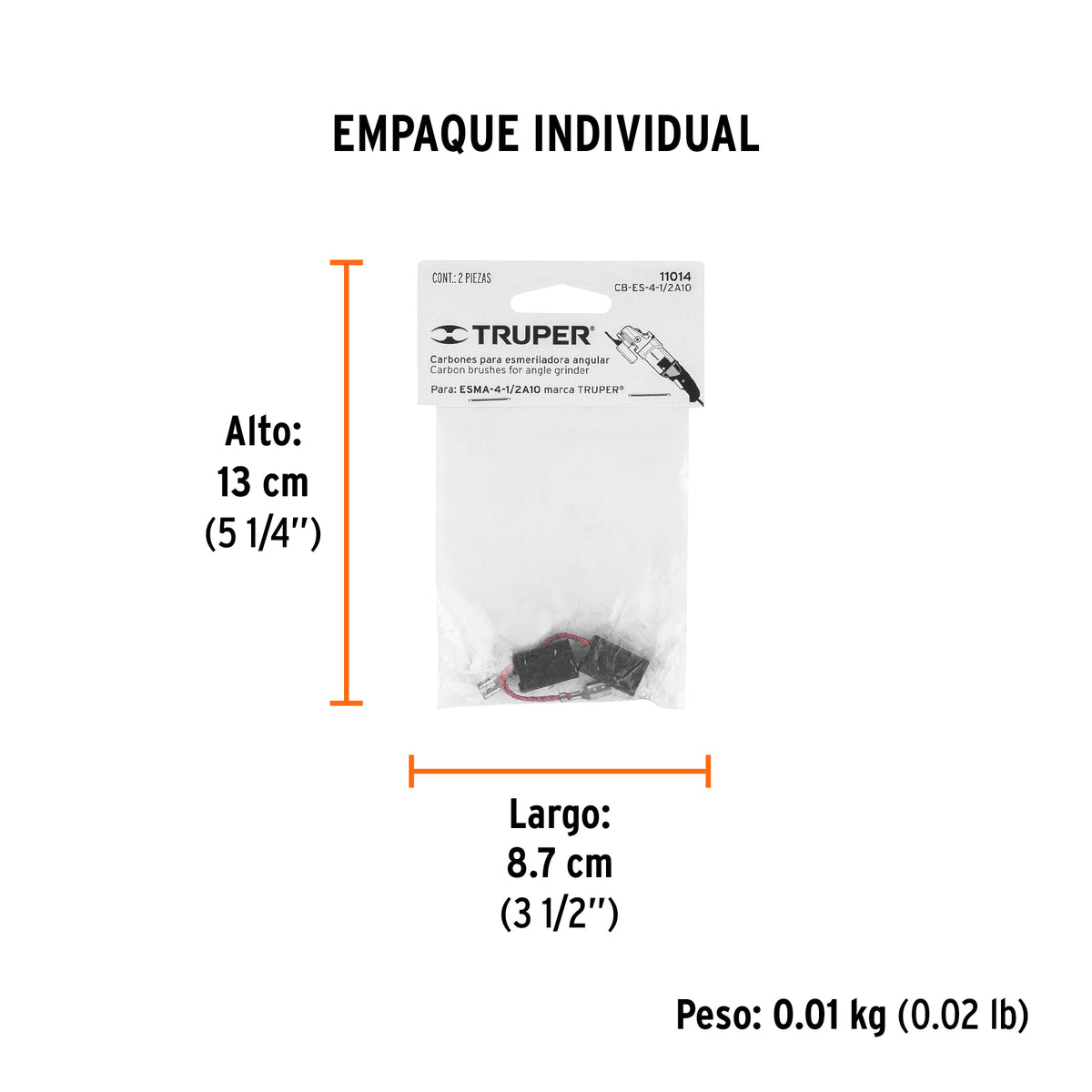 Carbones de repuesto para esmeriladora ESMA-4-1/2A10