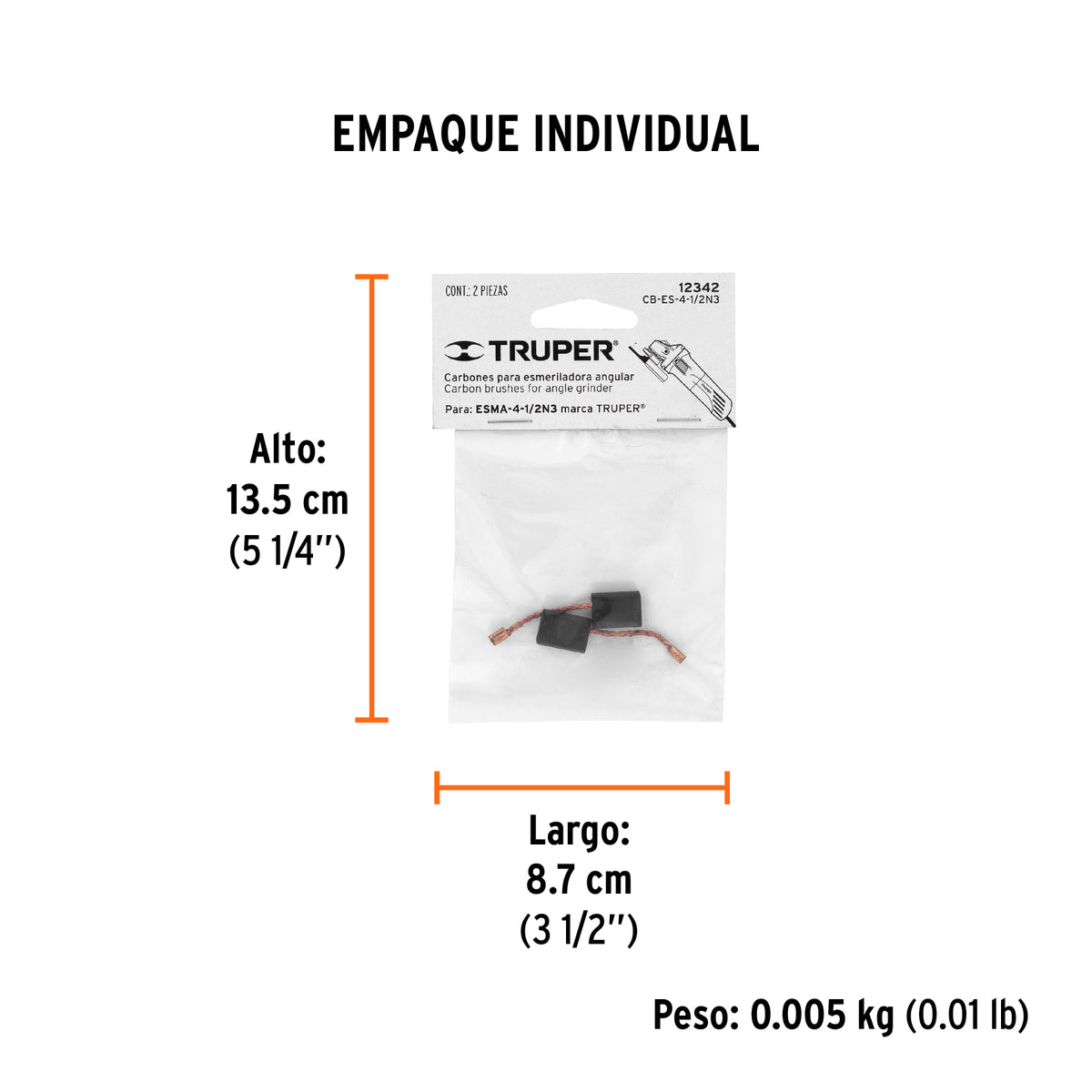 Carbones de repuesto para esmeriladora, ESMA-4-1/2N3