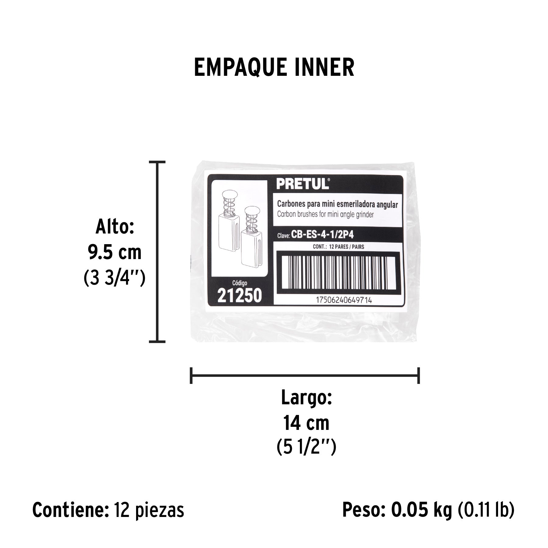Carbones de repuesto para esmeriladora ESMA-4-1/2P4