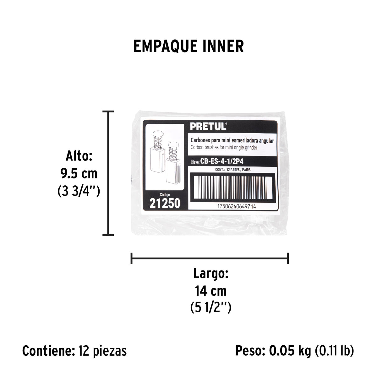 Carbones de repuesto para esmeriladora ESMA-4-1/2P4