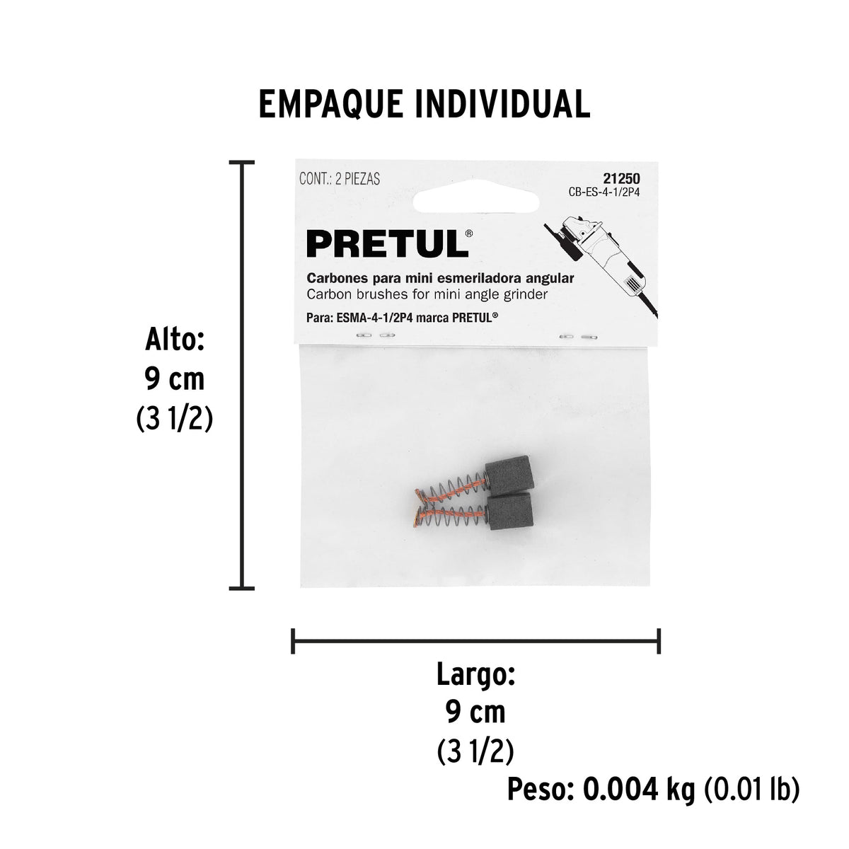 Carbones de repuesto para esmeriladora ESMA-4-1/2P4