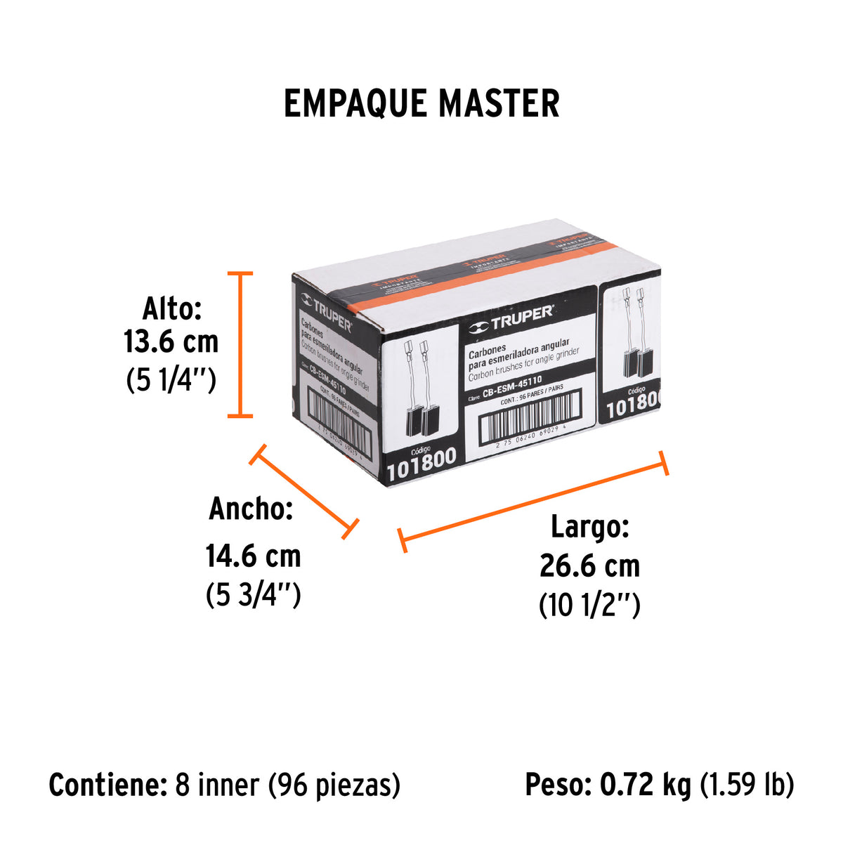 Bolsa con 2 carbones de repuesto para ESM-45110, Truper