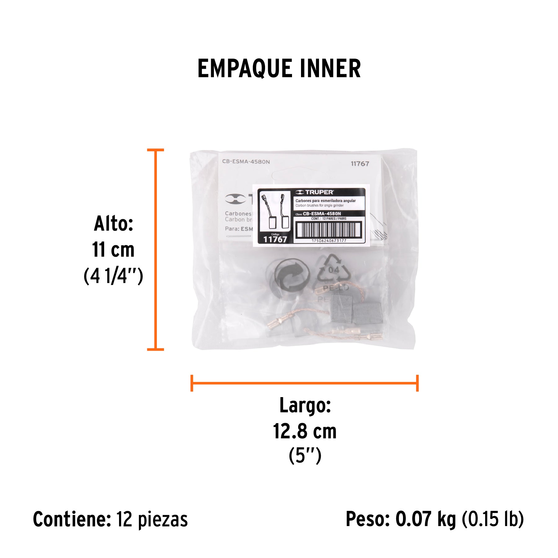 Carbones de repuesto para esmeriladora, ESMA-4580N