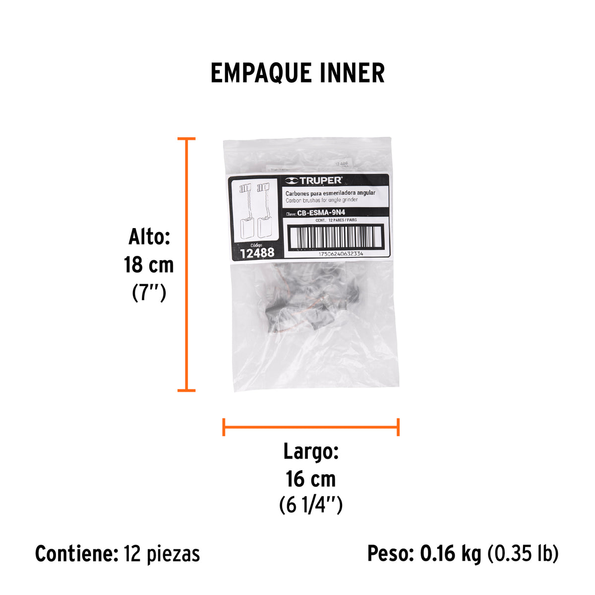 Carbones de repuesto para esmeriladora ESMA-9N4