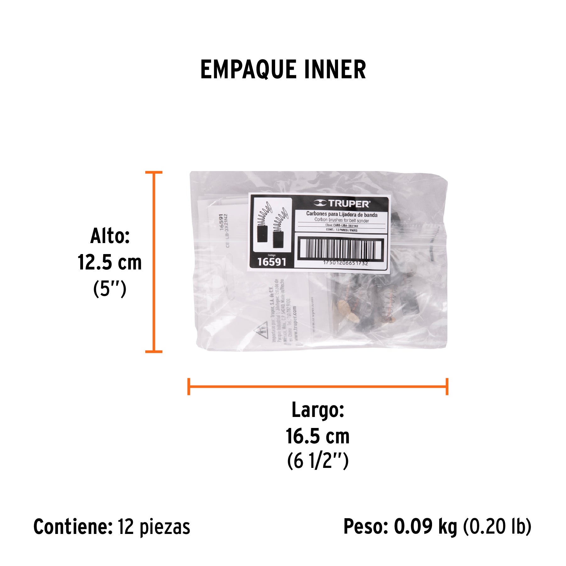 Carbones de repuesto para lijadora de banda, liba-3x21n2