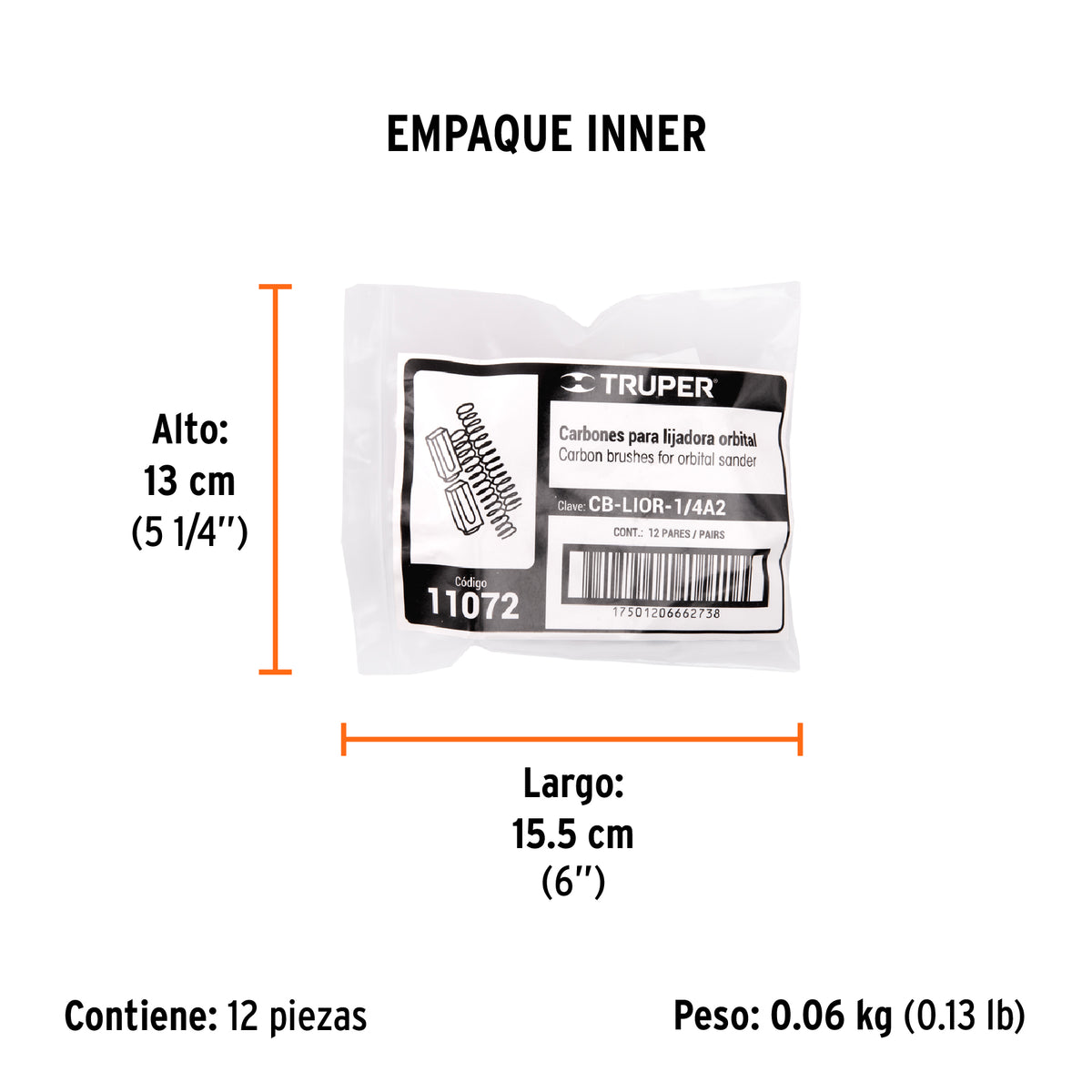 Carbones de repuesto para lijadora, lior-1/4a2