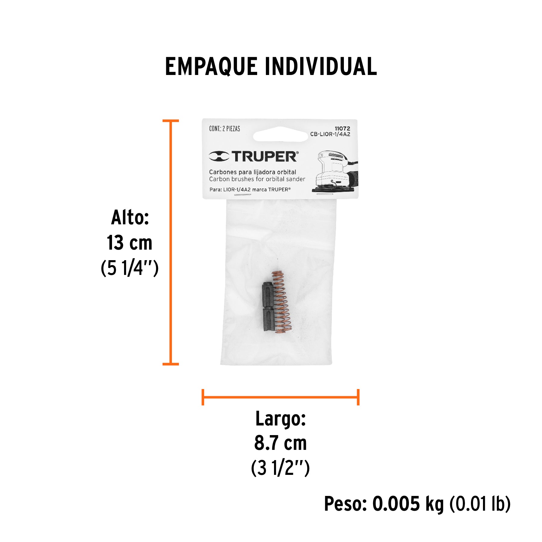 Carbones de repuesto para lijadora, lior-1/4a2