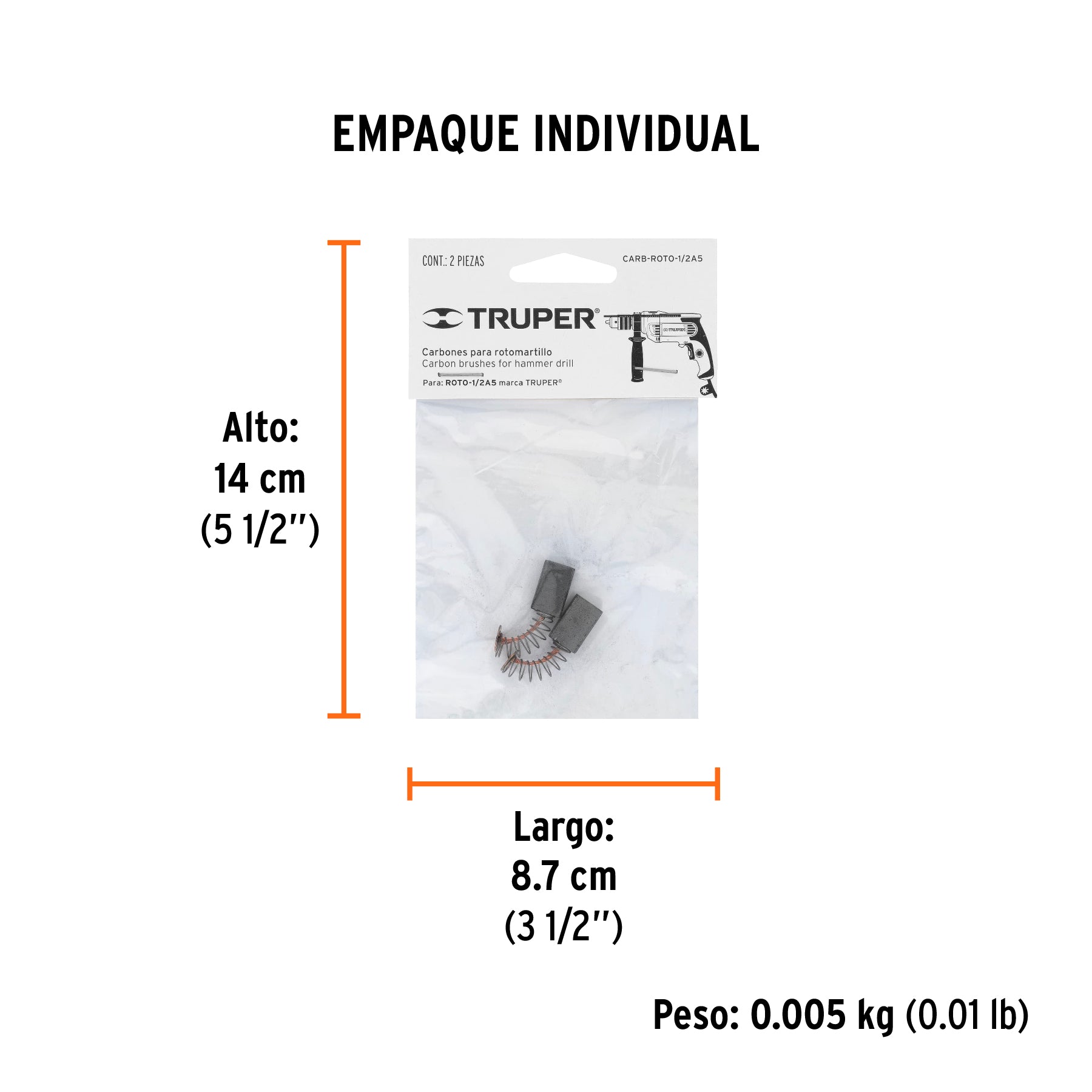 Carbones de repuesto para rotomartillo ROTO-1/2A