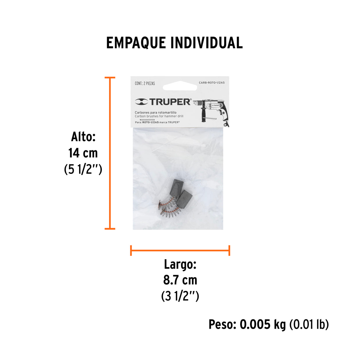 Carbones de repuesto para rotomartillo ROTO-1/2A