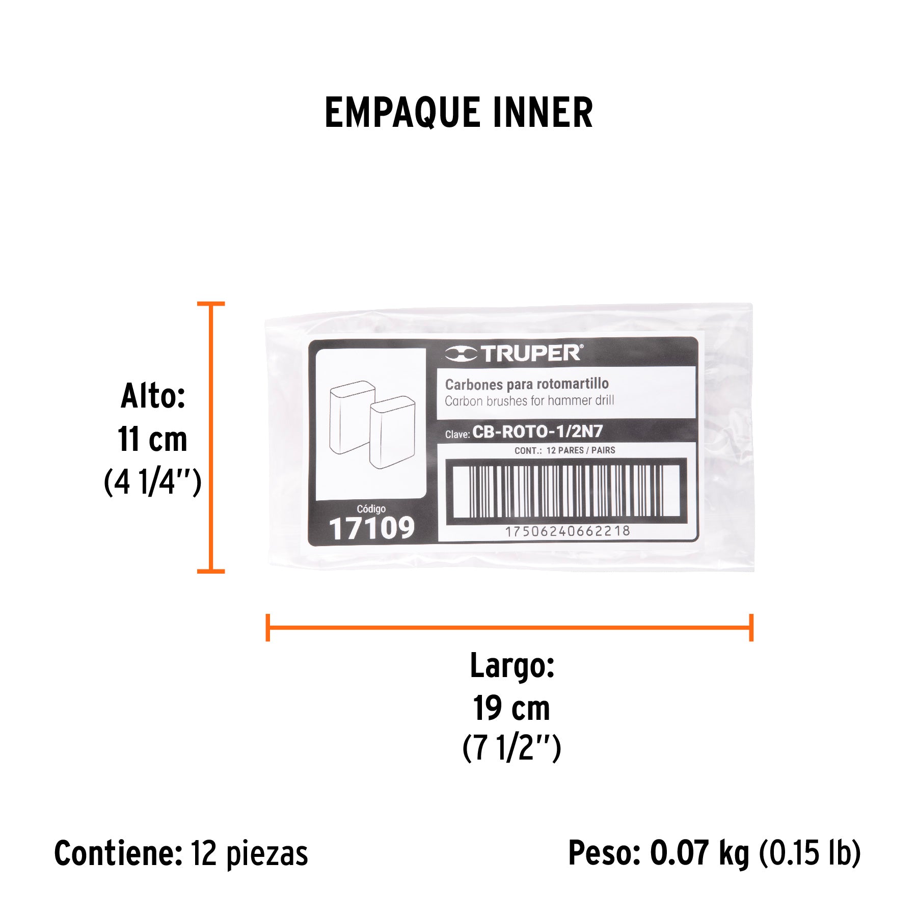 Carbones de repuesto para rotomartillo ROTO-1/2N7