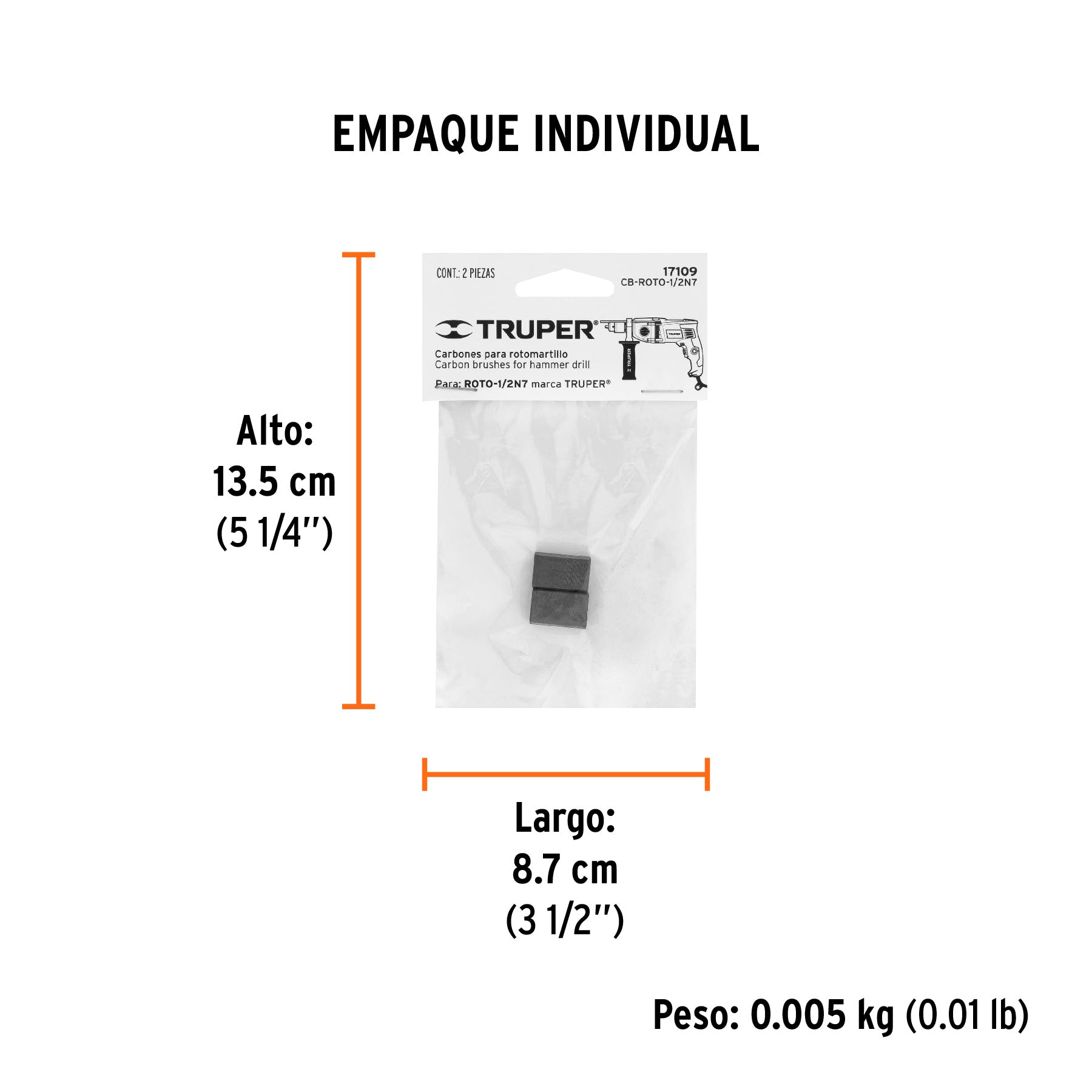 Carbones de repuesto para rotomartillo ROTO-1/2N7
