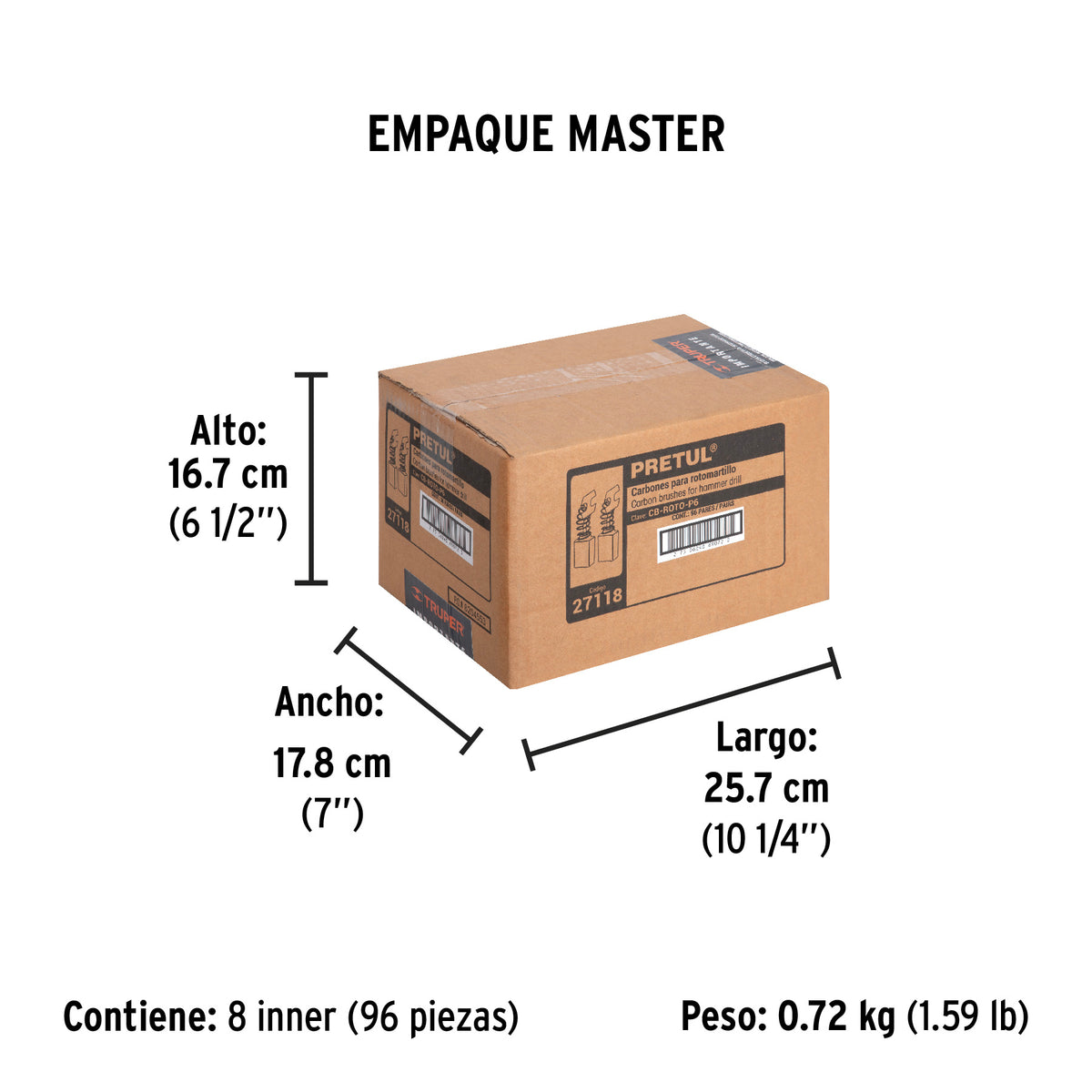 Bolsa con 2 carbones de repuesto para ROTO-1/2P6, ROTO-3/8P6