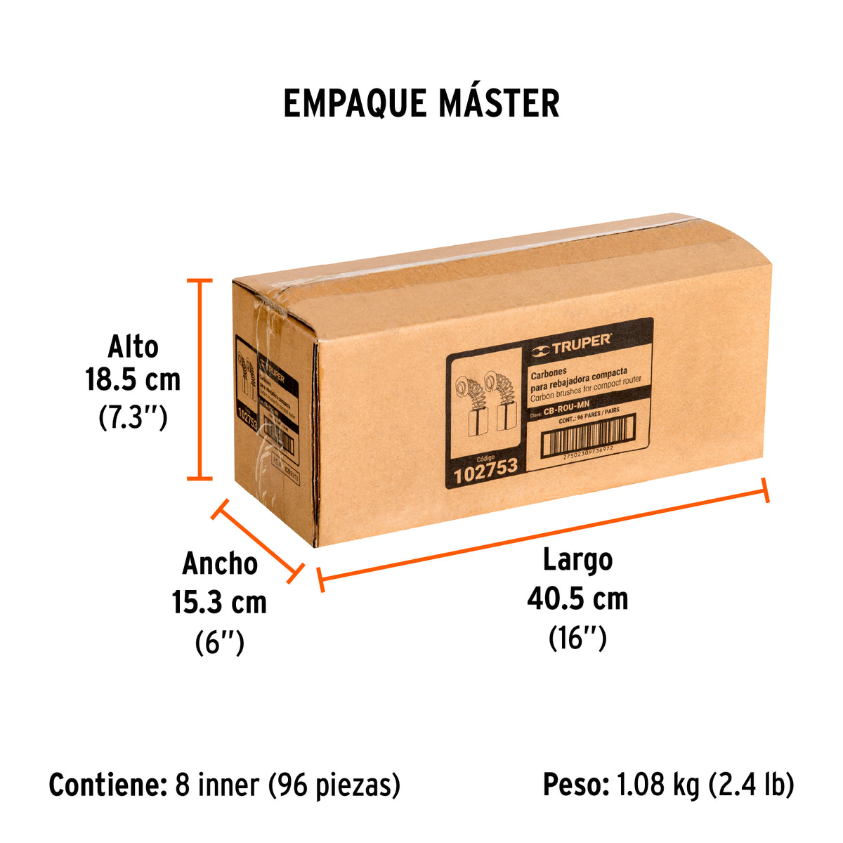 Bolsa con 2 carbones de repuesto para ROU-MN, Truper
