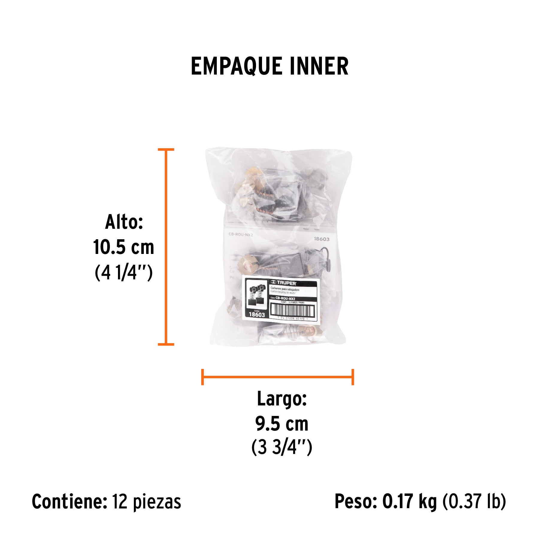 Carbones de repuesto para rebajadora, rou-nx2