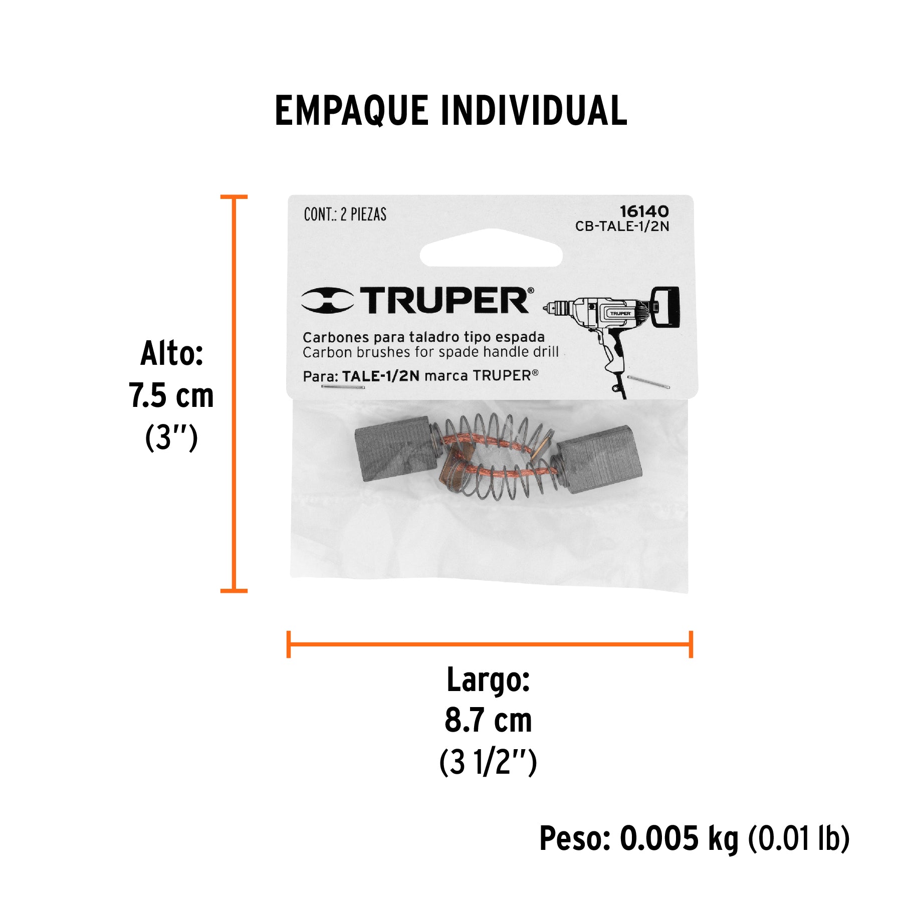 Carbones de repuesto para taladro TALE-1/2N