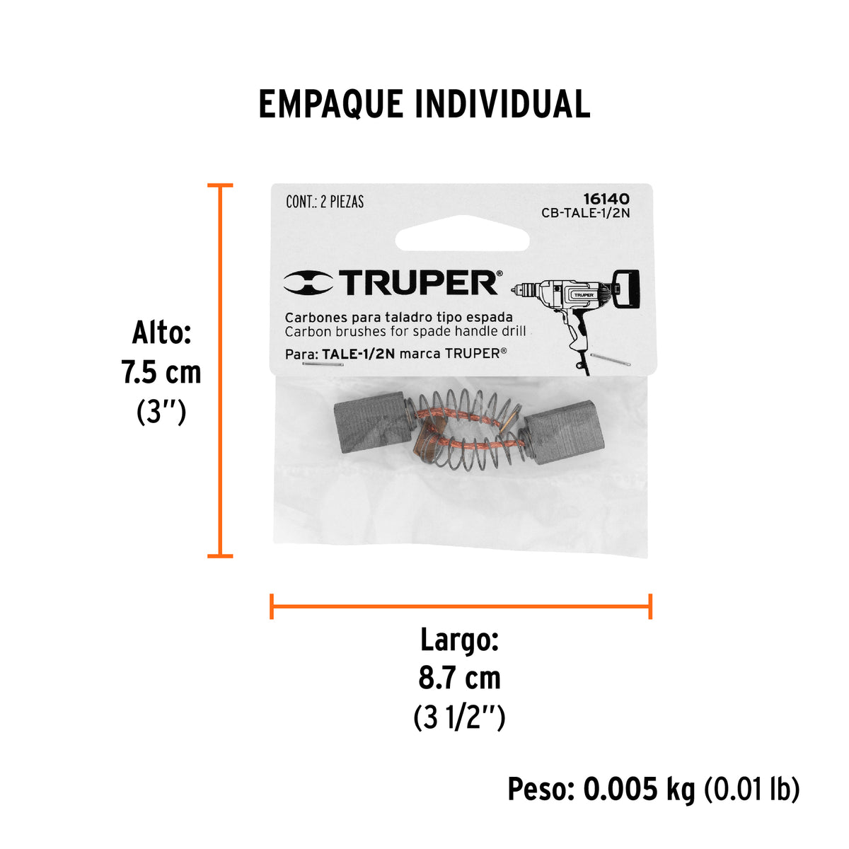 Carbones de repuesto para taladro TALE-1/2N
