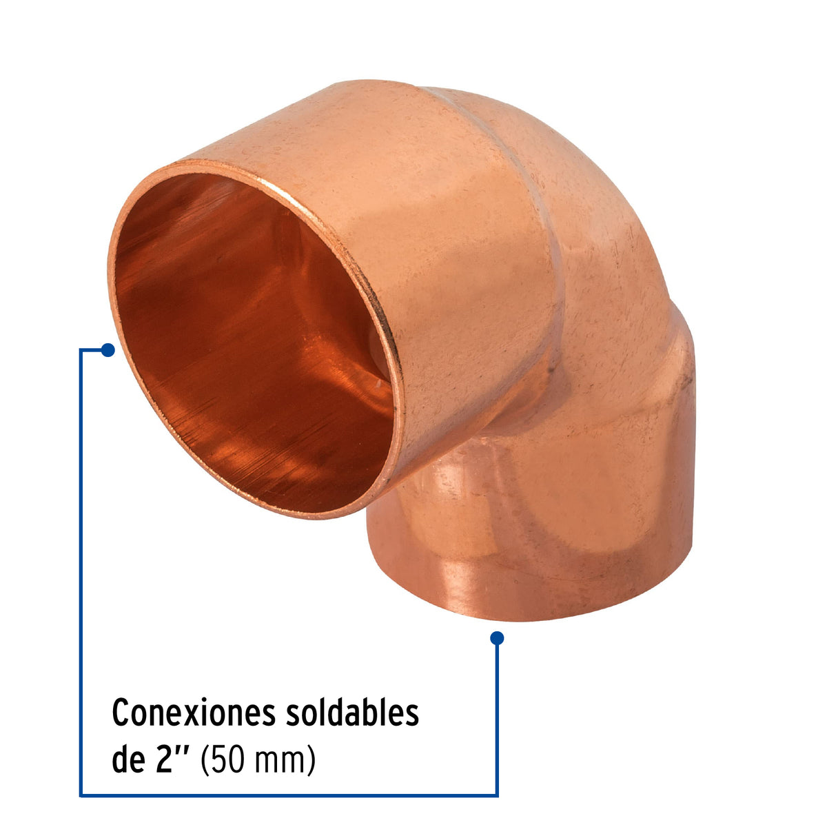 Codo 90° de cobre 2"