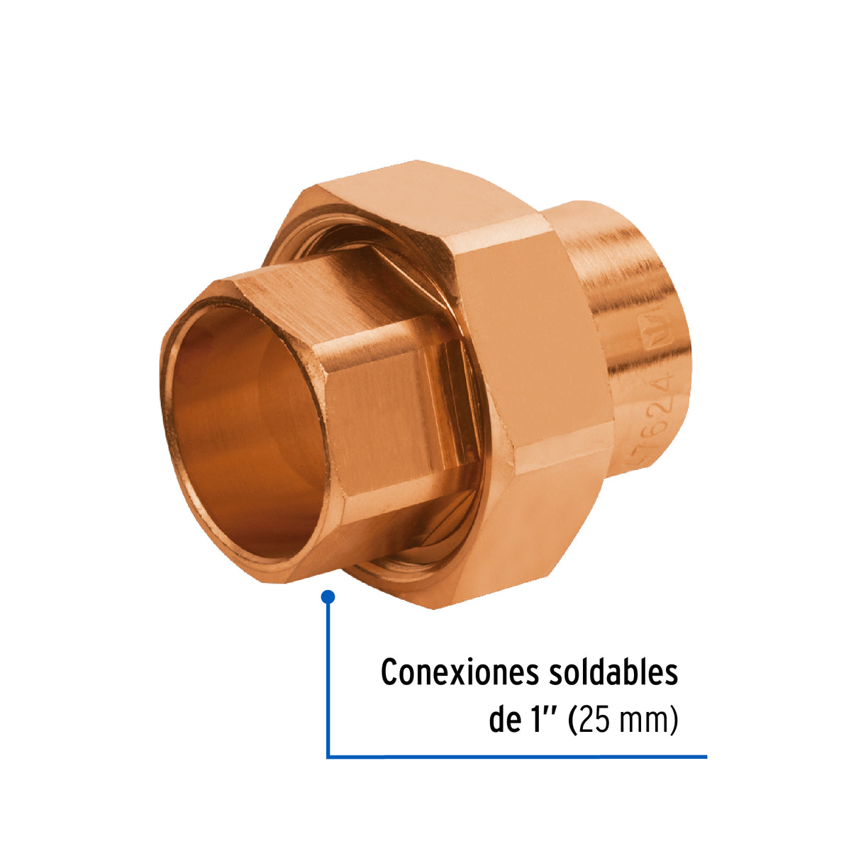 Tuerca unión de cobre, 1', Basic