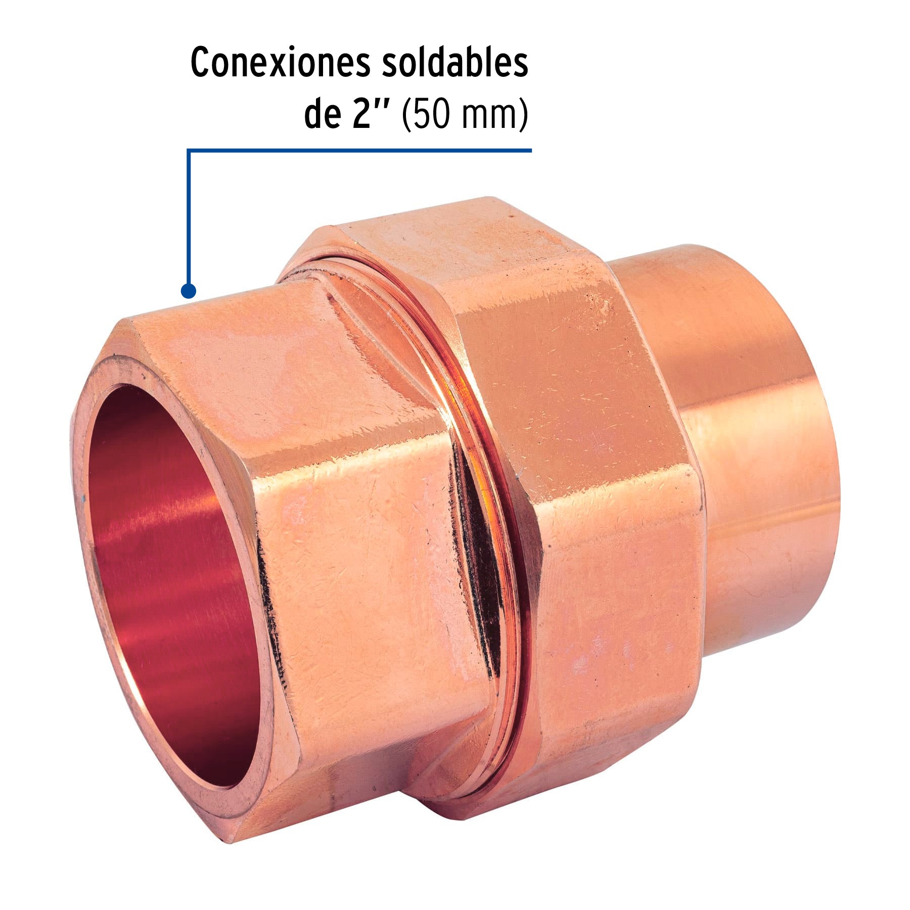 Tuerca unión cobre a rosca externa 2"