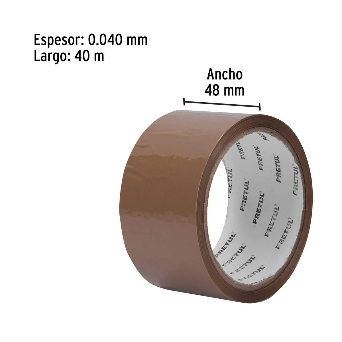 Cinta de empaque canela, 40 m, Pretul