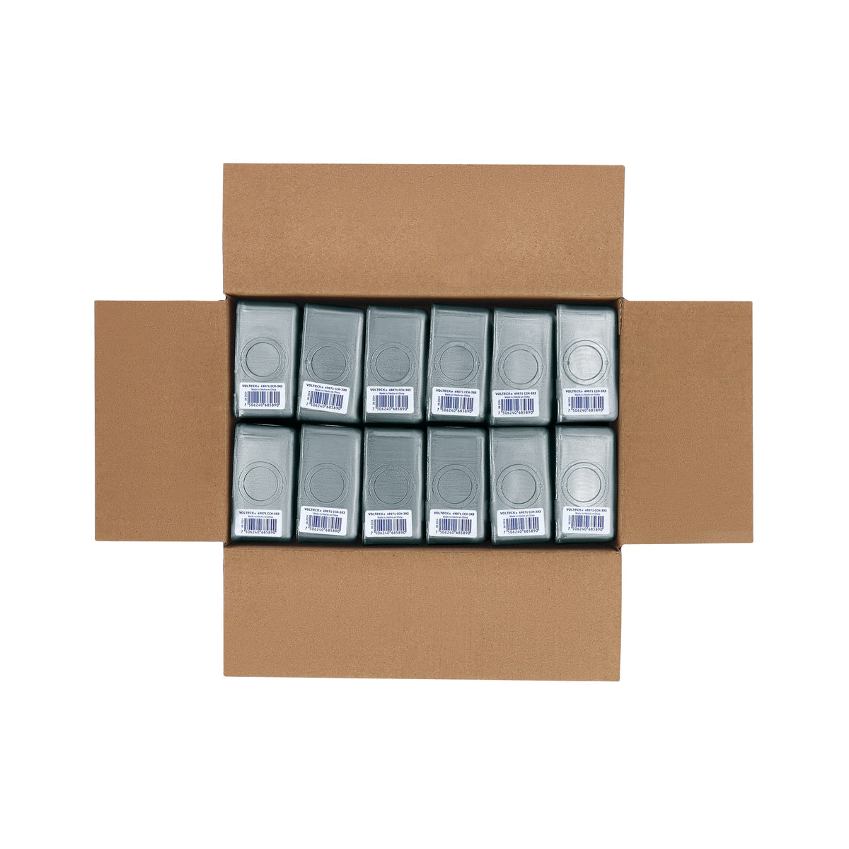 Caja cuadrada reforzada 3'x3', Volteck
