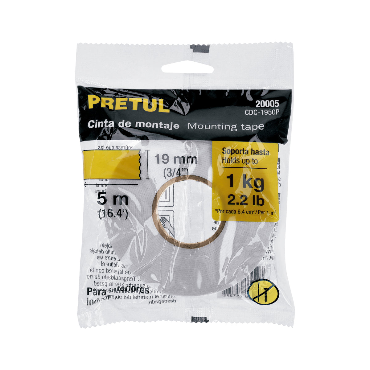 Cinta doble cara de 19 mm x 5 m Pretul